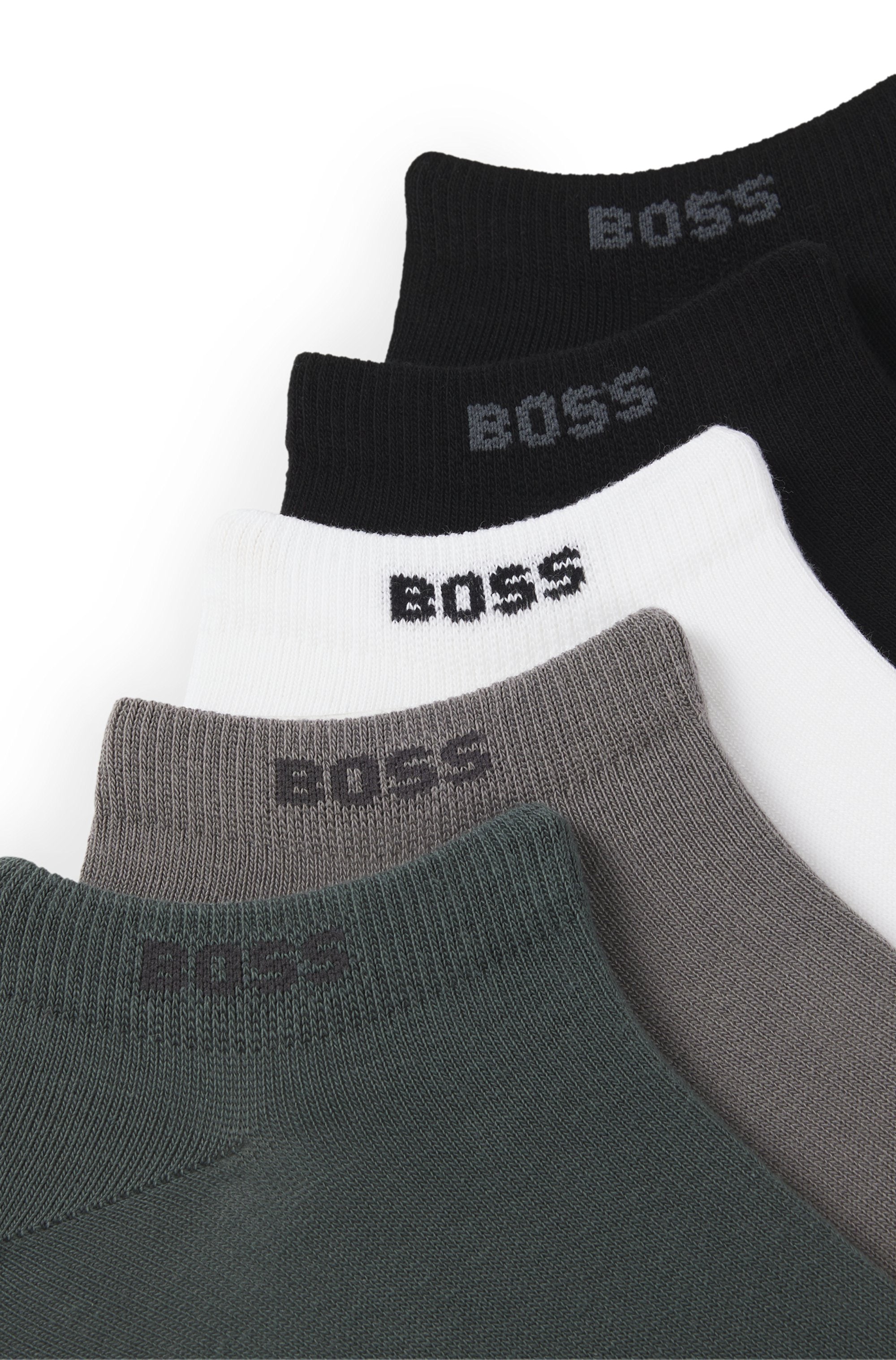 BOSS Sneakersocken »5P AS Uni CC« Packung, 5 Paar tlg. mit BOSS Label