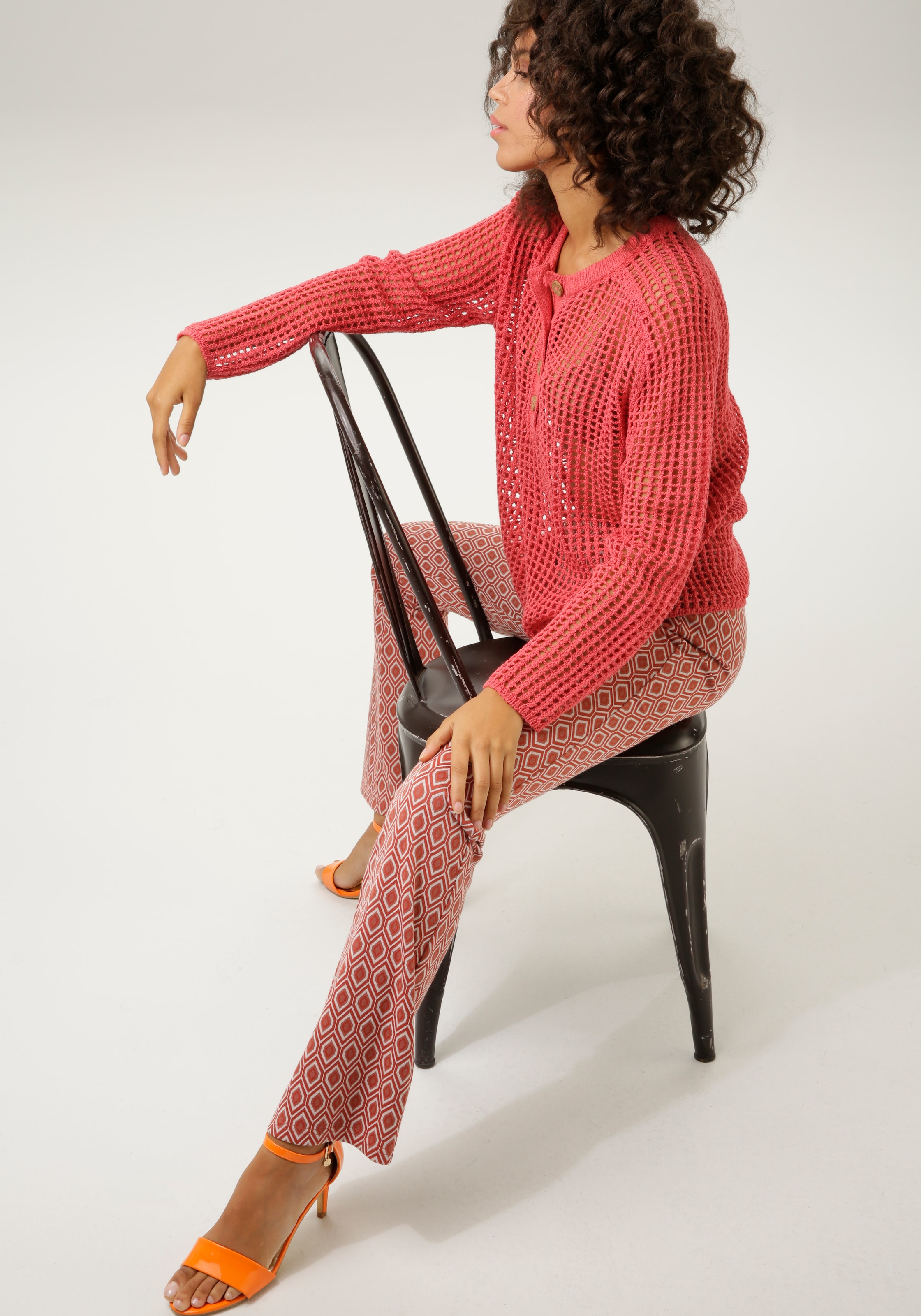 Aniston CASUAL Schlupfhose, mit Rauten-Muster