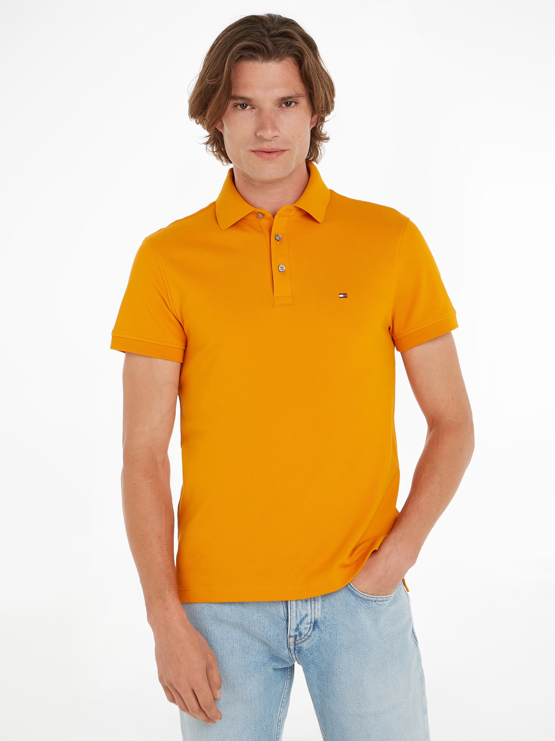 Tommy Hilfiger Poloshirt »1985 SLIM POLO«, aus leicht strukturiertem Piqué-Material