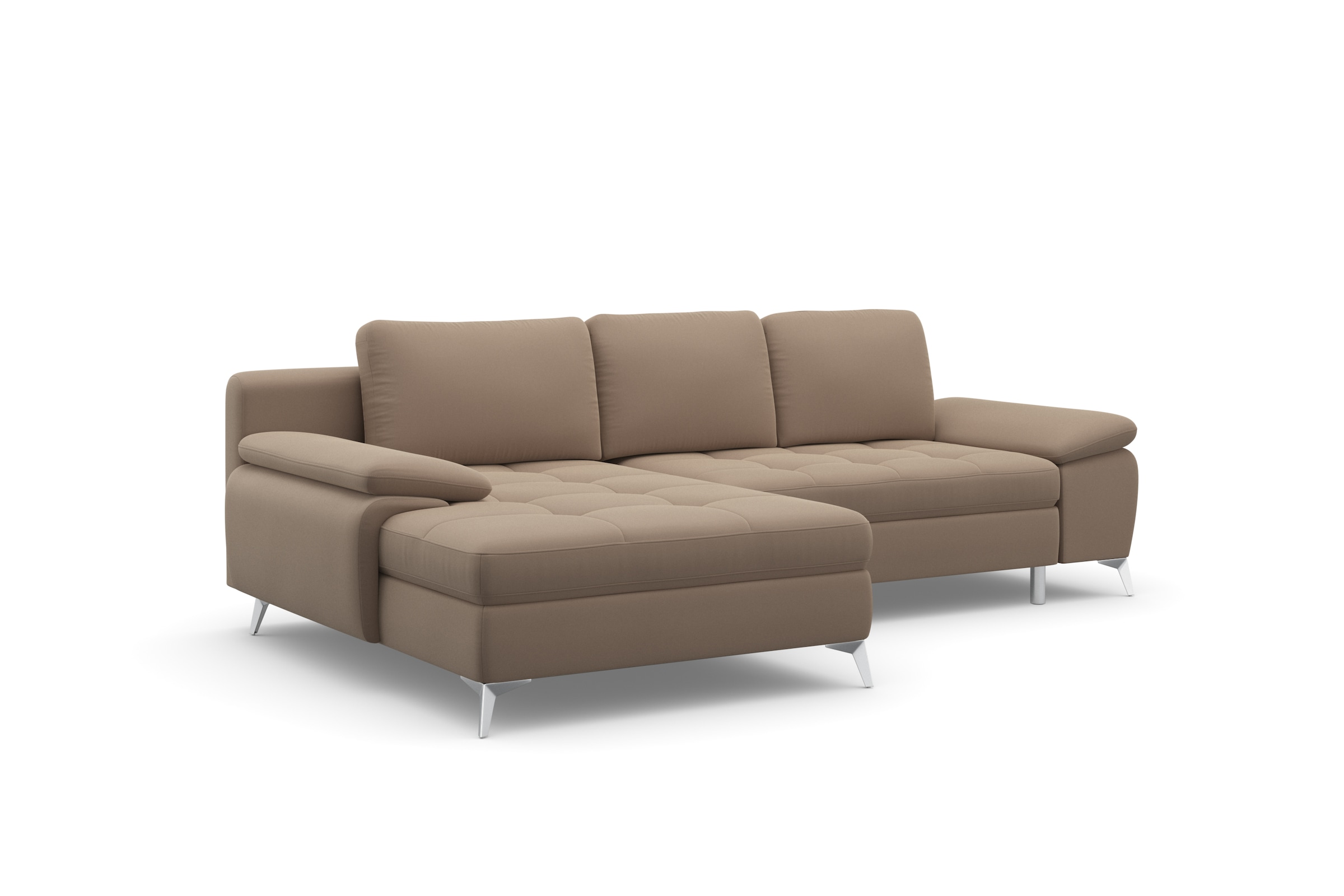 sit&more Ecksofa »Latigo L-Form«, mit Recamiere, wahlweise mit Bettfunktion und Bettkasten