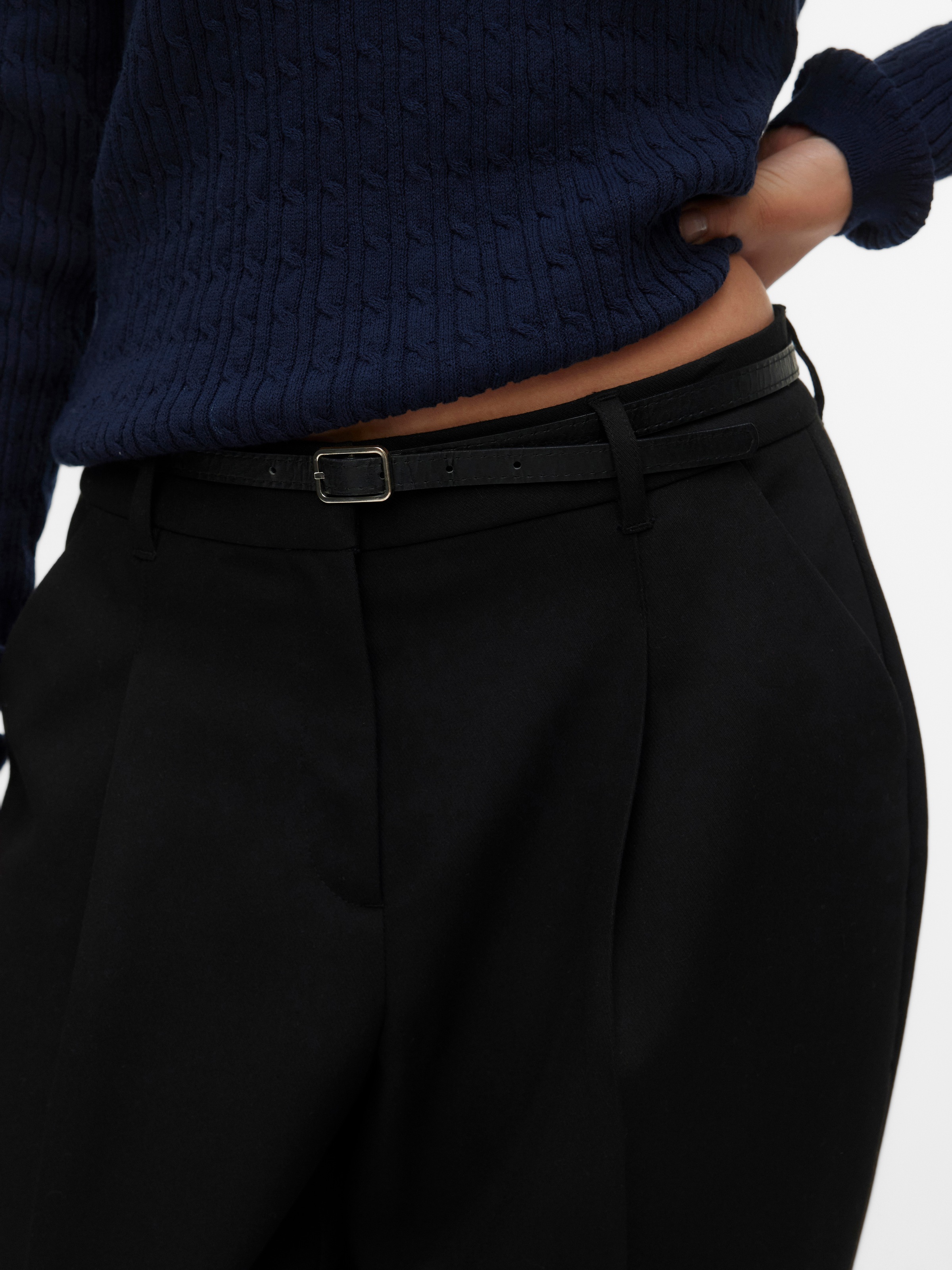 Vero Moda Anzughose »VMELMA MW BARREL BELT ANKLE PANT NOOS«