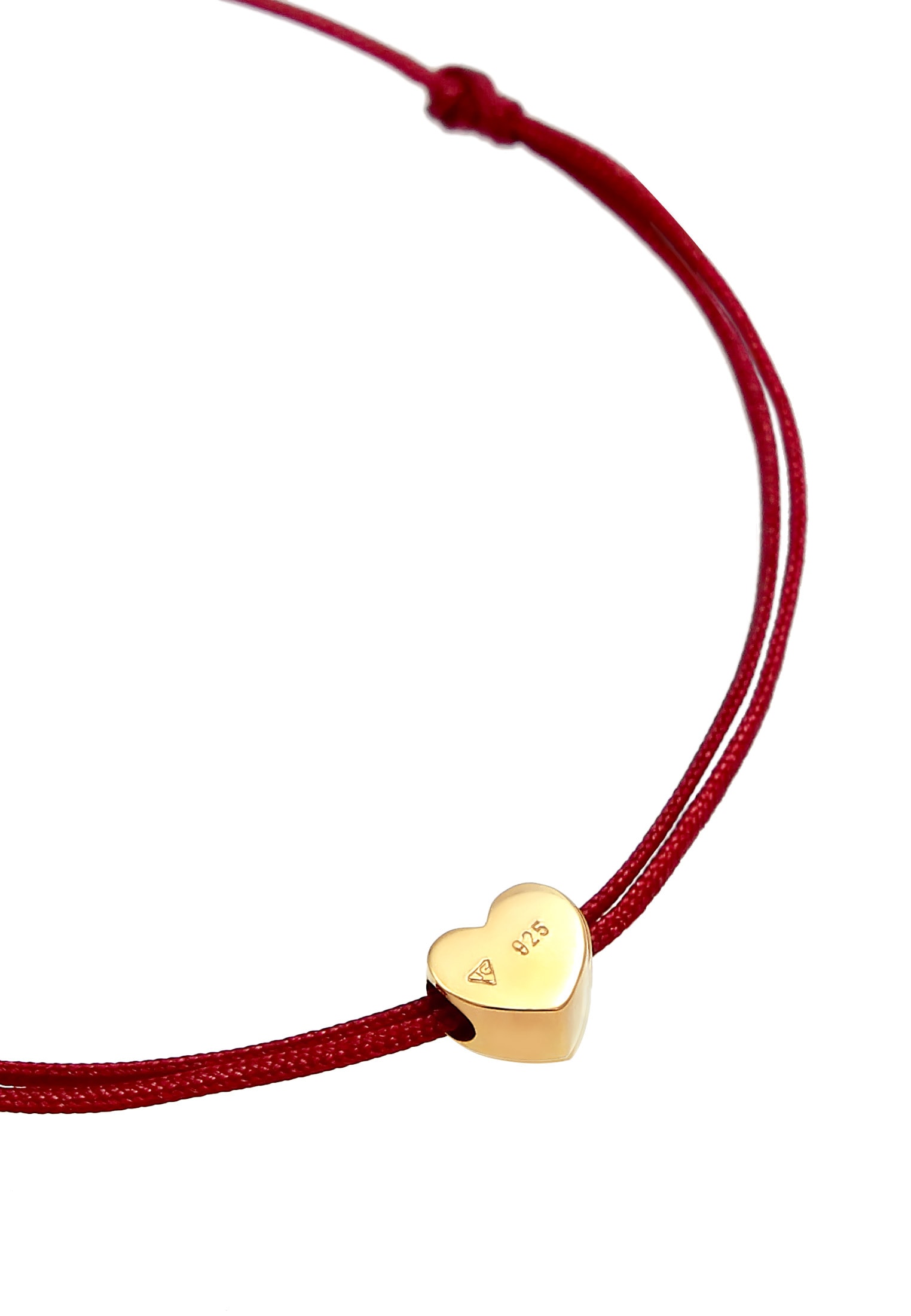 Elli Armkette »Armband Herz Liebe Textil Romantik 925 Silber«