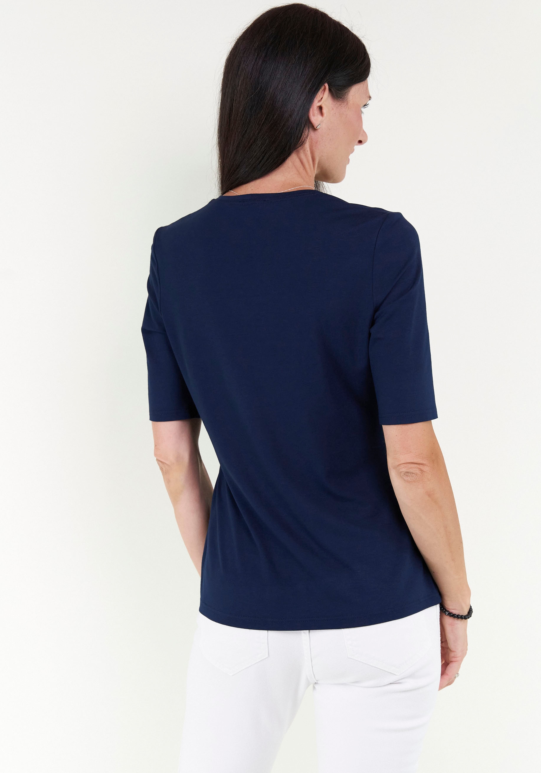 Seidel Moden V-Shirt, mit Halbarm aus softem Material, MADE IN GERMANY