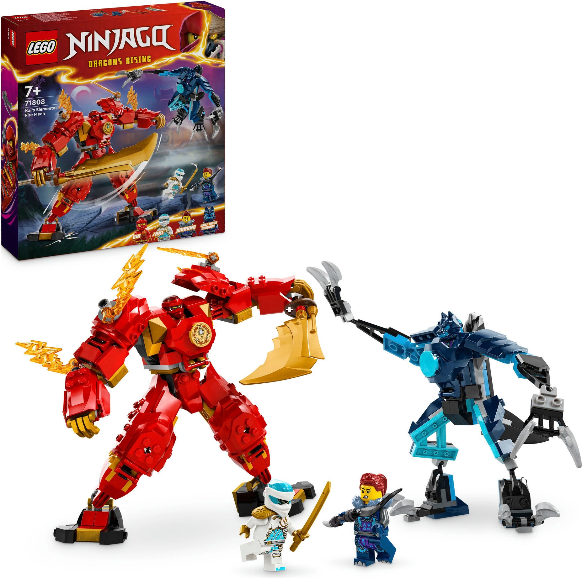 Konstruktionsspielsteine »Kais Feuermech (71808), LEGO Ninjago«, (322 St.), Made in...