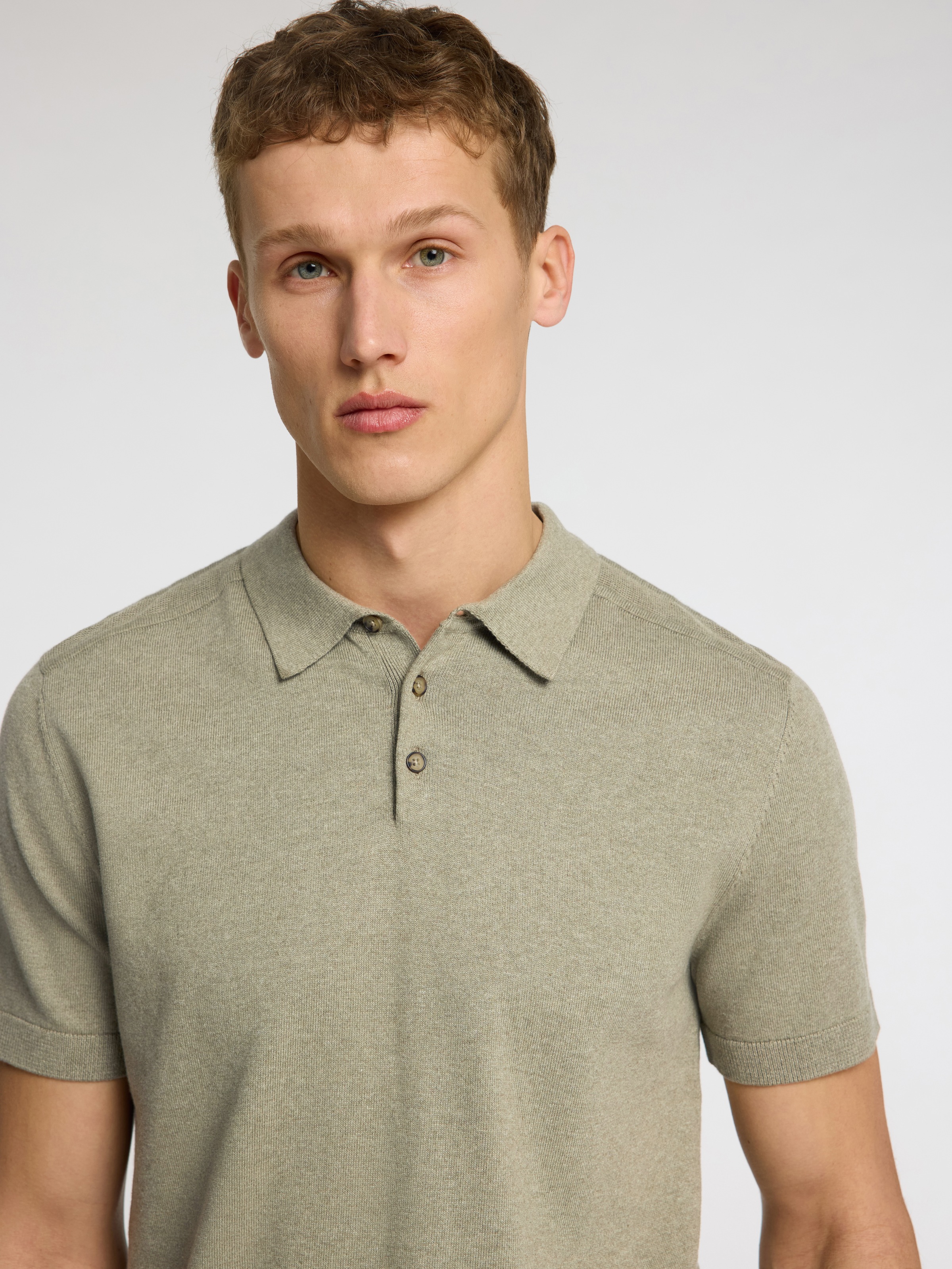 SELECTED HOMME Poloshirt »SLHBERG SS KNIT POLO NOOS«, aus Feinstrick