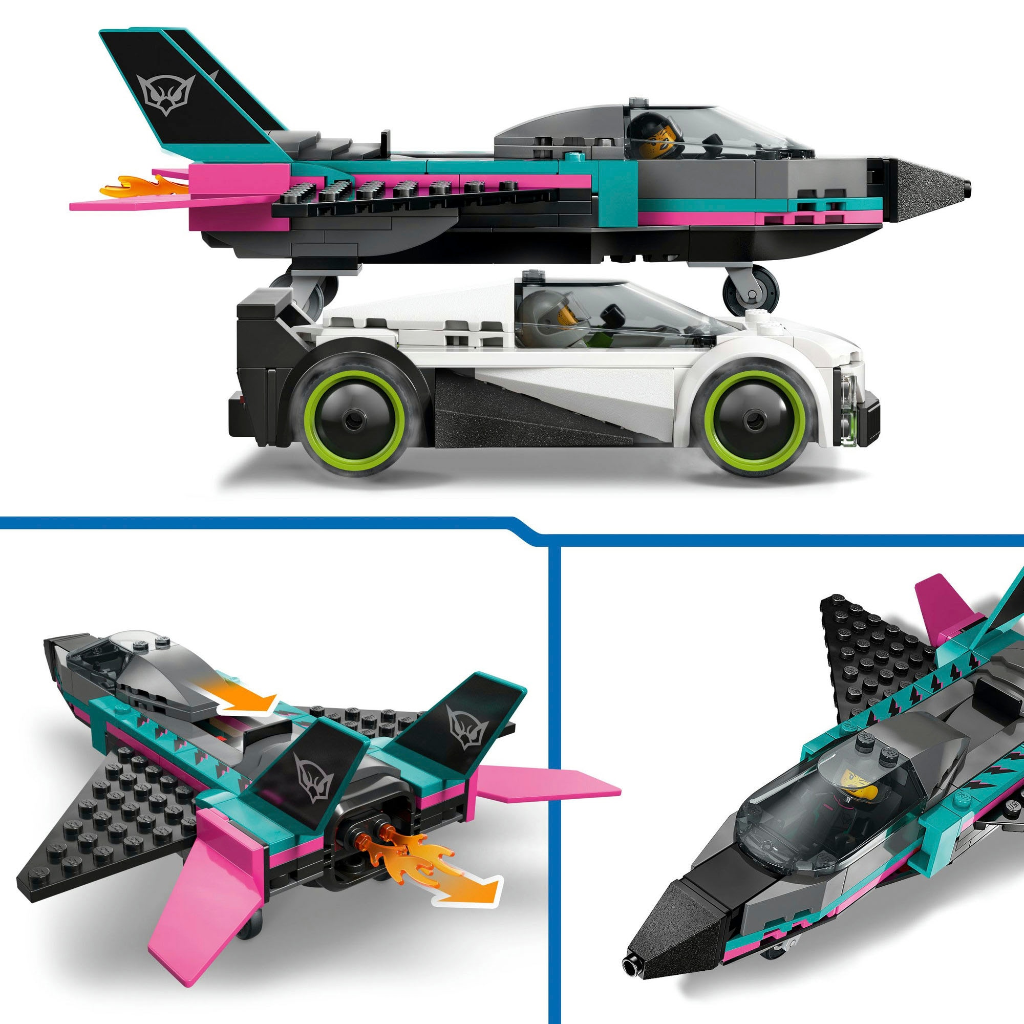 LEGO® Konstruktionsspielsteine »Düsenflieger vs. Rennauto (60489), LEGO City« Made in Europe