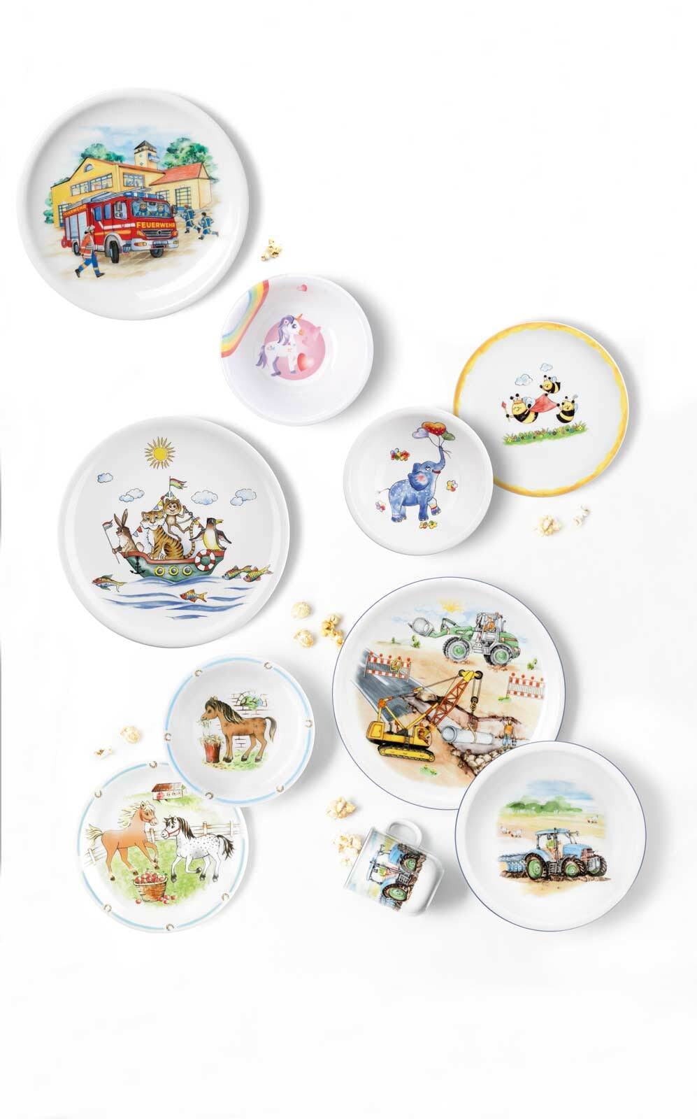 Seltmann Weiden Kindergeschirr-Set »Kindergeschirr Set Compact Bunte Tierwelt 5er Set bunt« Spülmaschinengeeignet, Mikrowellengeeignet, Ofenfest, Salamandergeeignet, Kühlschrankgeeignet, Gefrierschrankgeeignet
