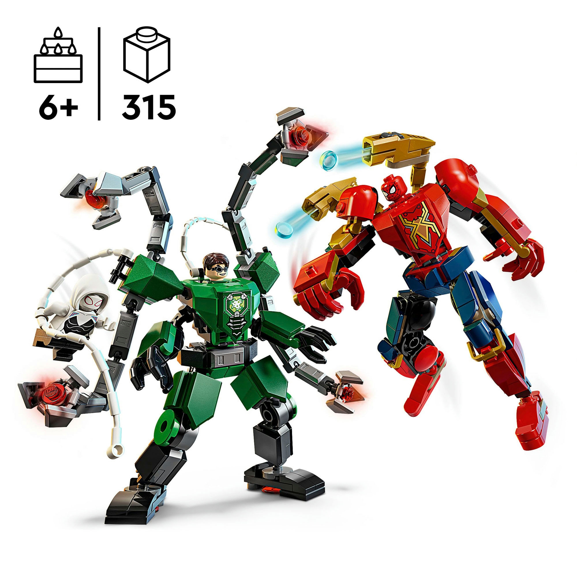 LEGO® Konstruktionsspielsteine »Mech-Duell: Spider-Man vs. Doc Ock (76338), LEGO Super Heroes« Made in Europe