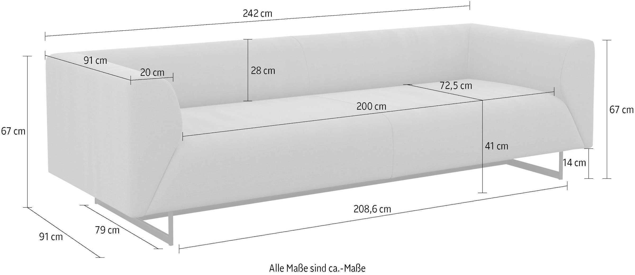 machalke® 3-Sitzer »wedge«