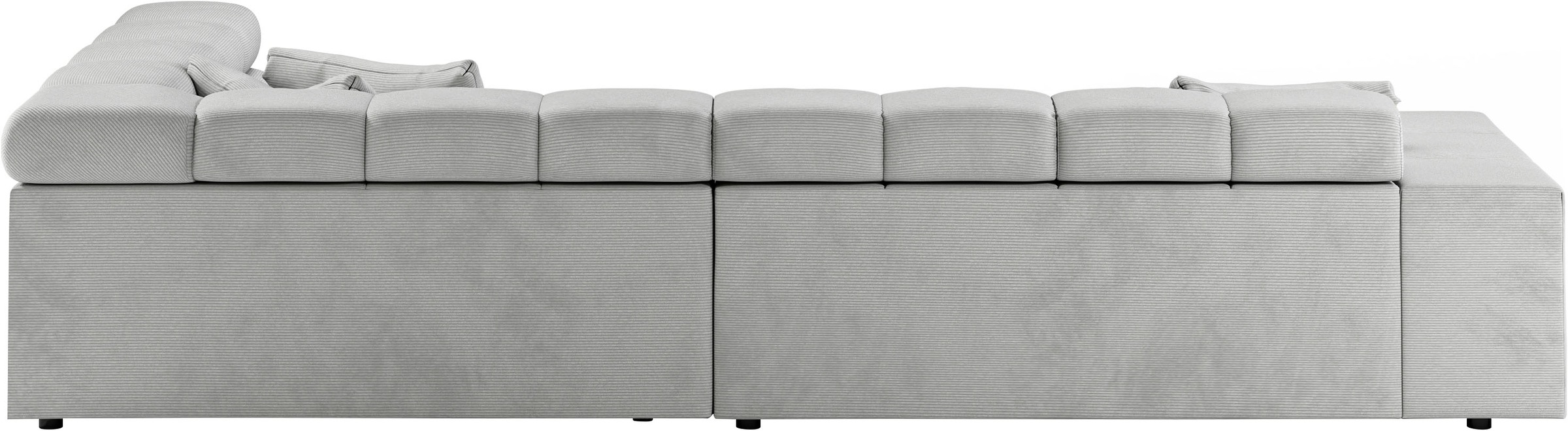 INOSIGN Ecksofa »Ancona incl. Kopfteilverstellung, Zierkissen Breite 319cm, L-Form«, wahlweise motorische Sitztiefenverstellung, auch in Cord + Easy Care