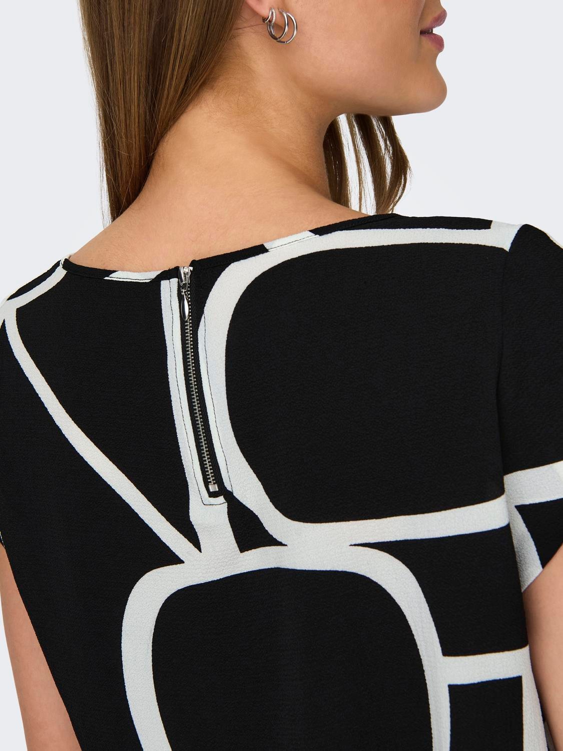 ONLY Shirtbluse »ONLVIC S/S AOP TOP NOOS PTM«, mit Allover Druck