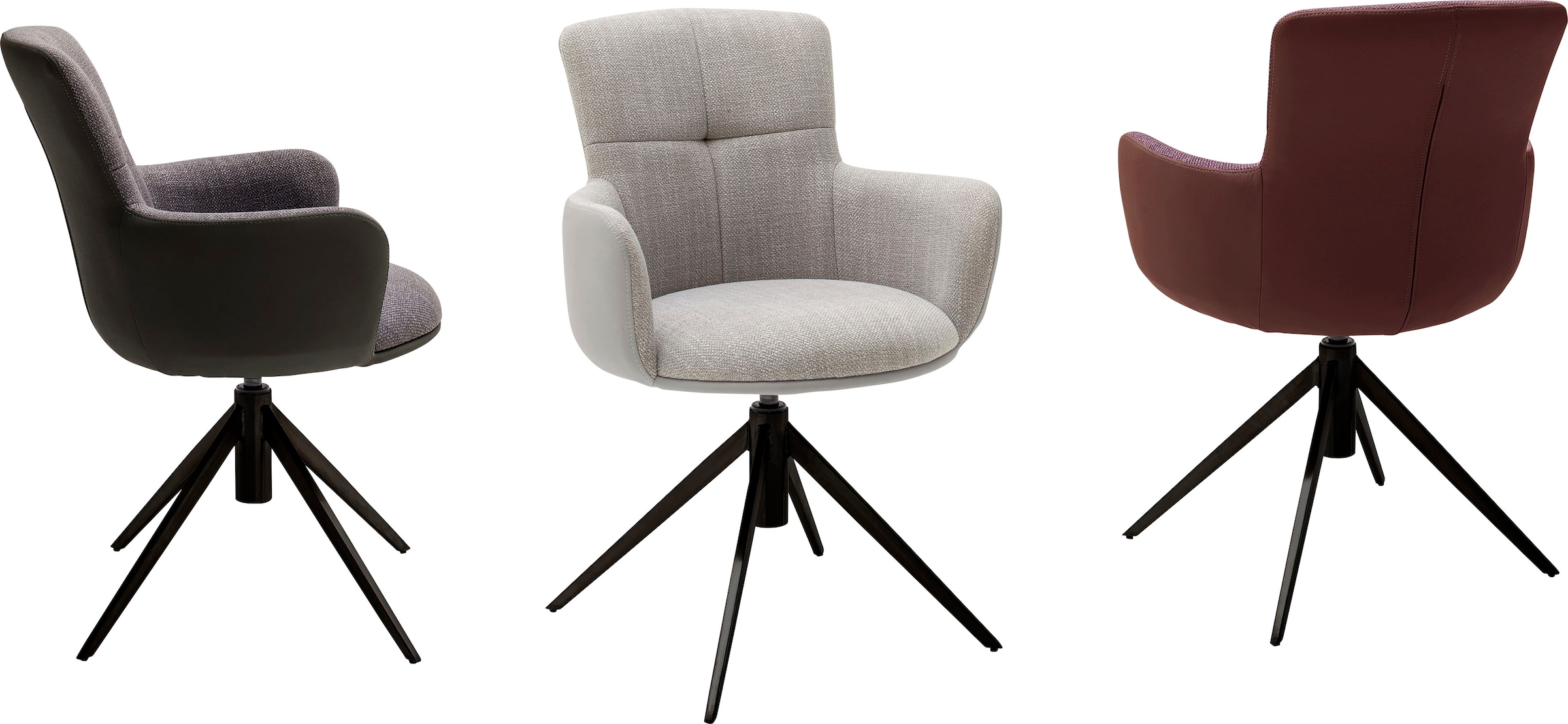 Nivellierung, Esszimmerstuhl Materialmix, mit 360° furniture 2er (Set), St., kg bis bestellen »Mecana«, auf MCA 2 Raten drehbar 120 Stuhl Set