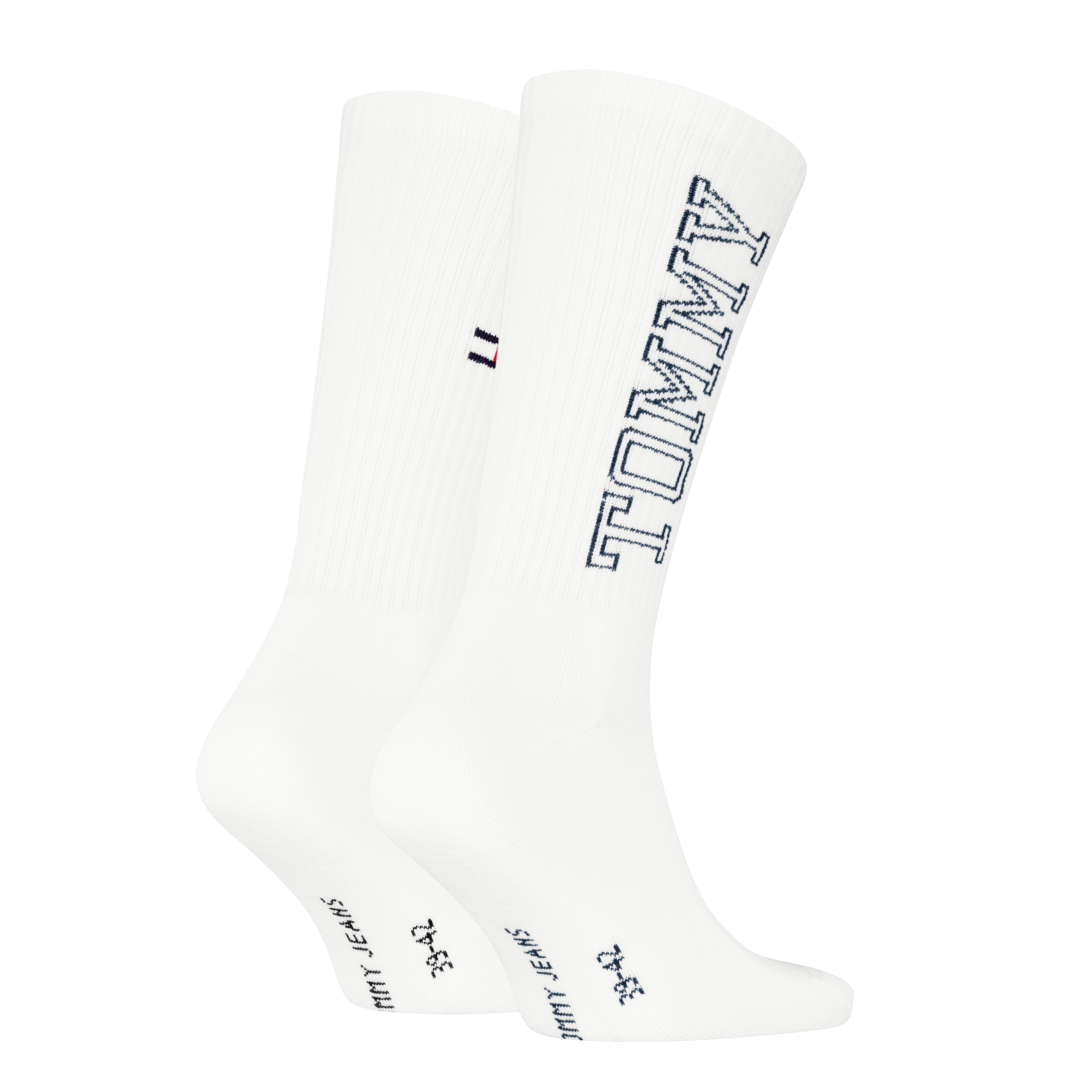 Tommy Hilfiger Socken »TH UNI TJ SOCK 2P TOMMY«, (2 Paar), mit auffälligem Schriftzug-Design