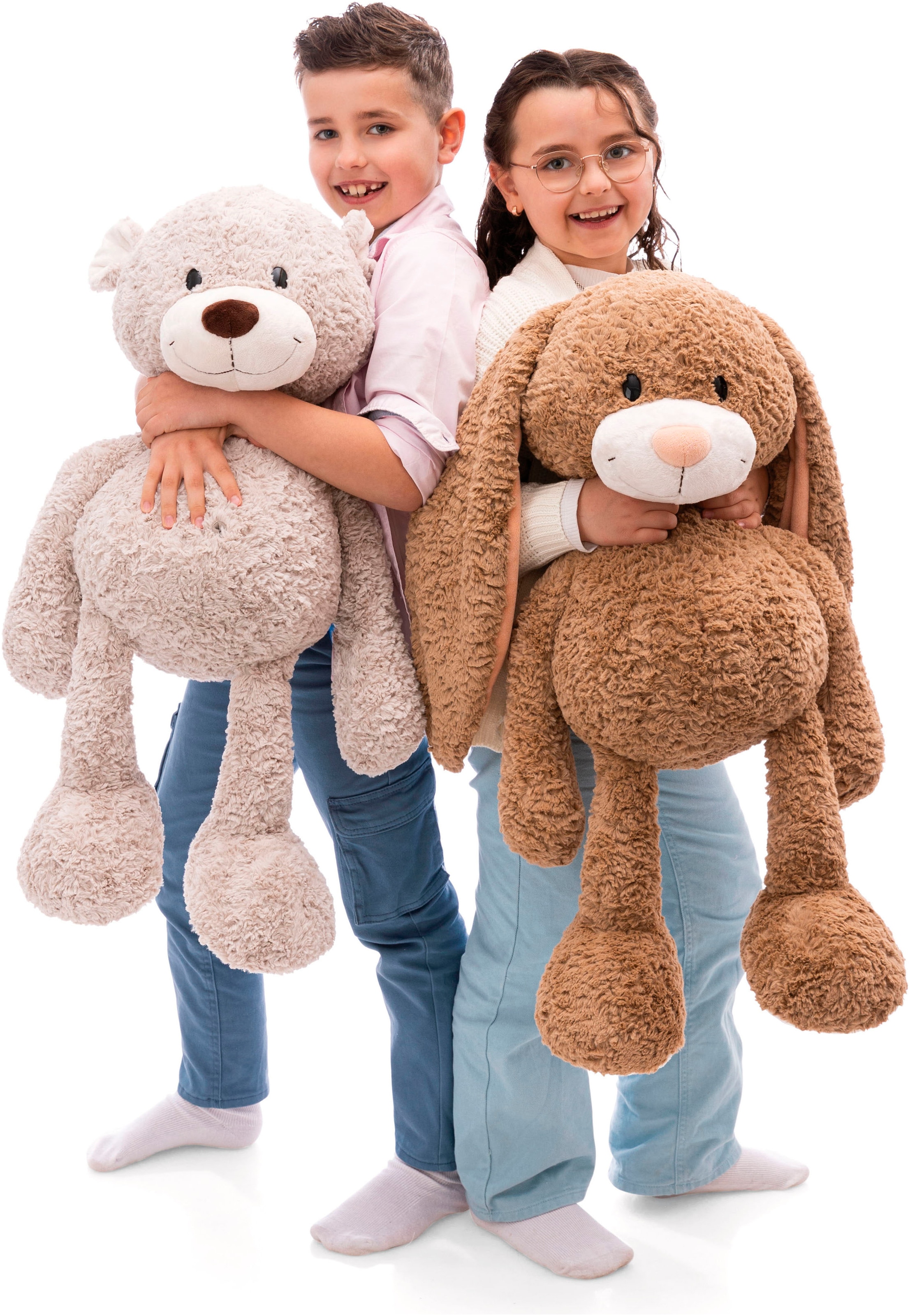 Nici Kuscheltier »Classic Bear, Hase Lopino, 70 cm schlenkernd« enthält recyceltes Material