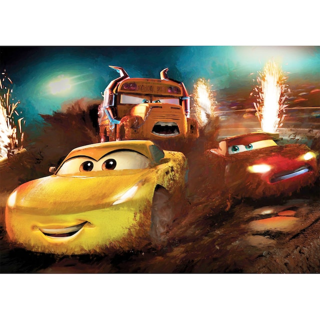 Komar Vliestapete »Cars Dirt Track«, 350x250 cm (Breite x Höhe) online  kaufen | mit 3 Jahren XXL Garantie