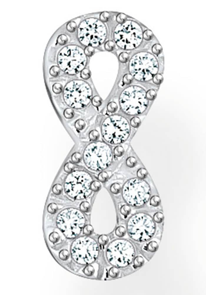 THOMAS SABO Single-Ohrstecker »Infinity/Unendlichkeitsschleife, H2216-051-14, H2216-414-14«, mit Zirkonia (synth.)
