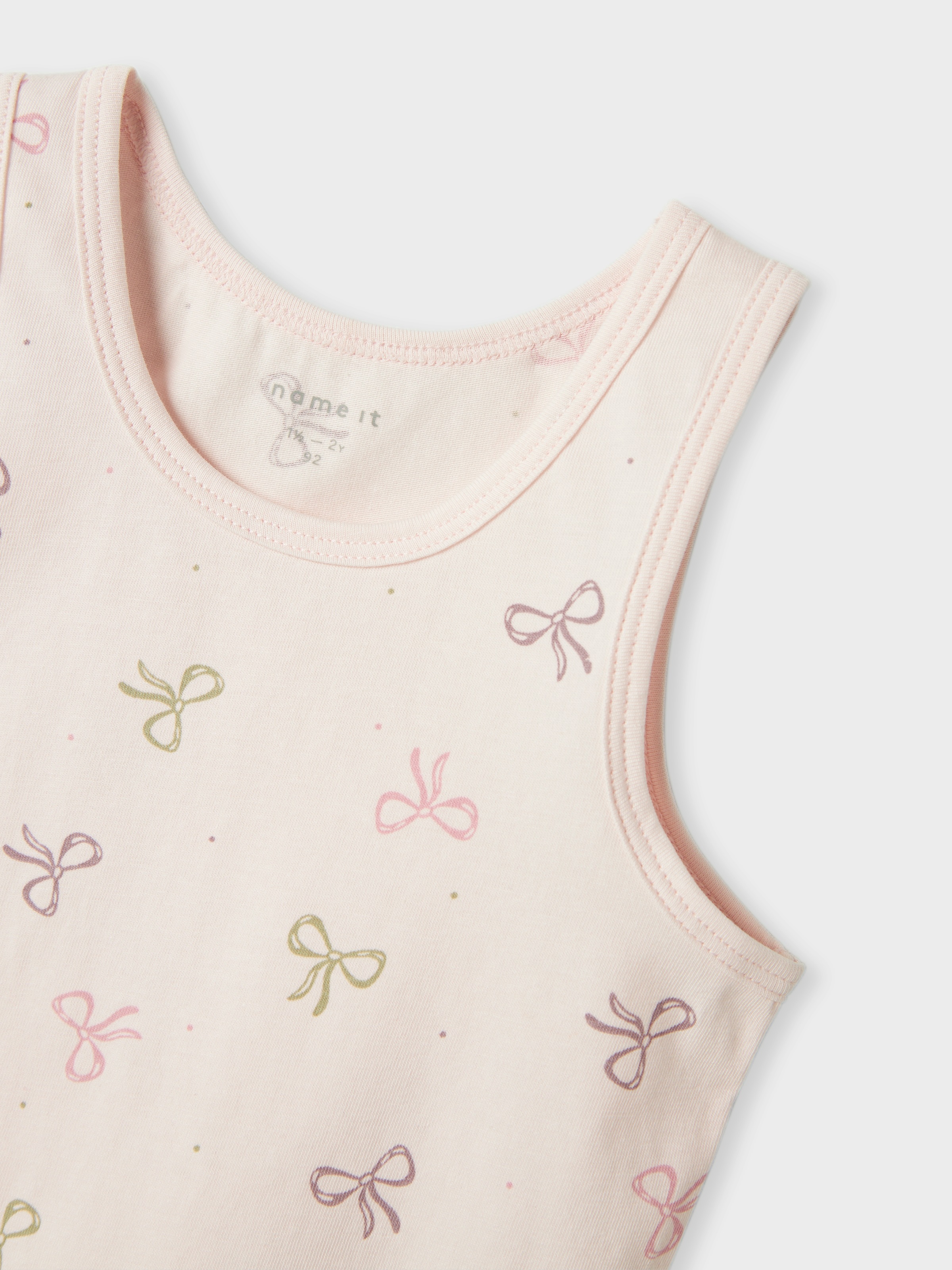 Name It Unterhemd »NMFTANK TOP 2P BARELY PINK BOW NOOS«, (Packung, 2 St.)