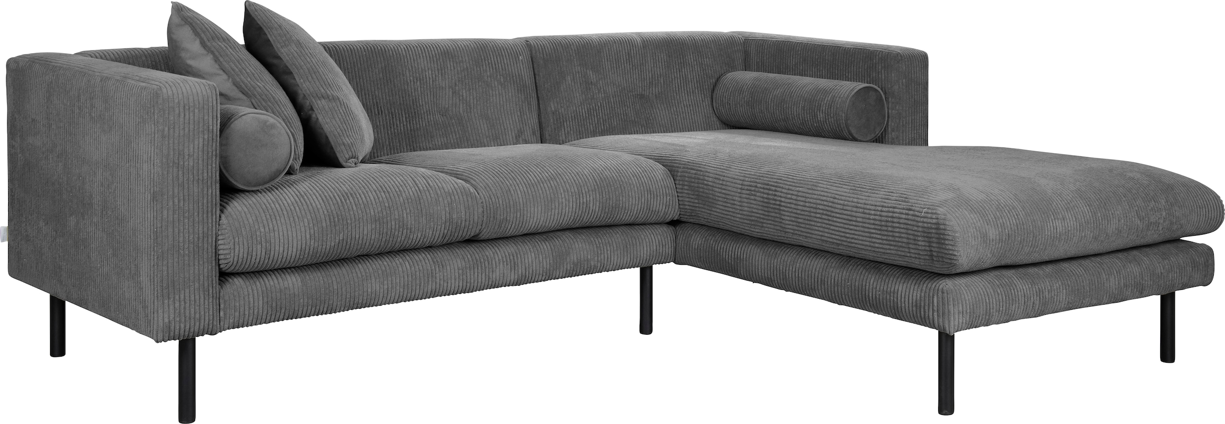 Guido Maria Kretschmer Home&Living Ecksofa »Lillibeth L-Form Designsofa, Maße B/T/H: 240/173/83 cm«, Zierkissen als Wendekissen, in Samtoptik oder Cord