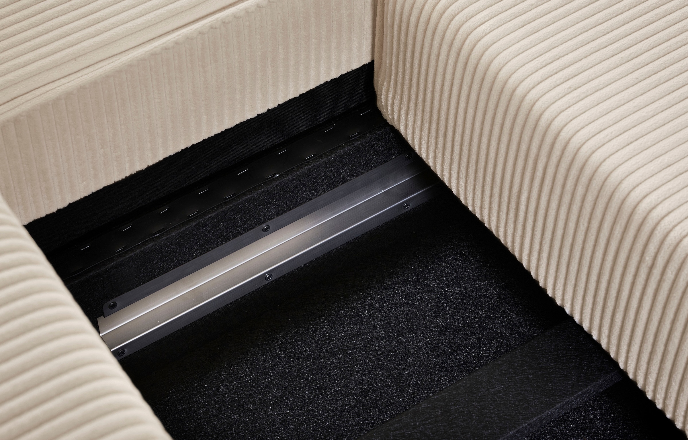 OTTO home Wohnlandschaft »CASSI, 311 cm, U-Form, Schlafsofa, Dauerschläfer, Boxspringfederung« Schlaffunktion (133/270cm), Bettkasten, Seitentaschen, Cord-Bezug