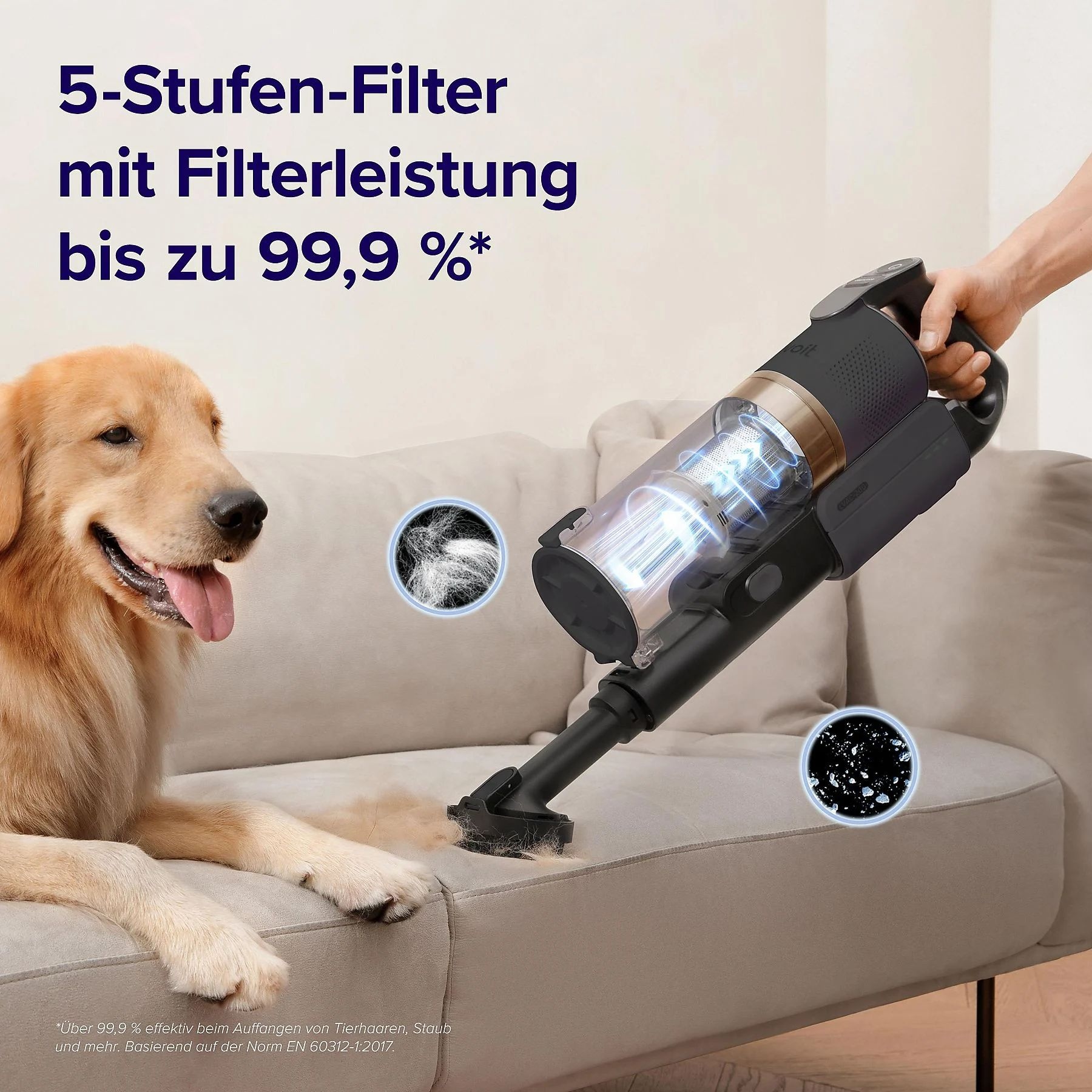 Levoit Akku-Bodenstaubsauger »LVAC-200« 99,9% Filtration, Anti-Tangle, bis zu 50 Minuten