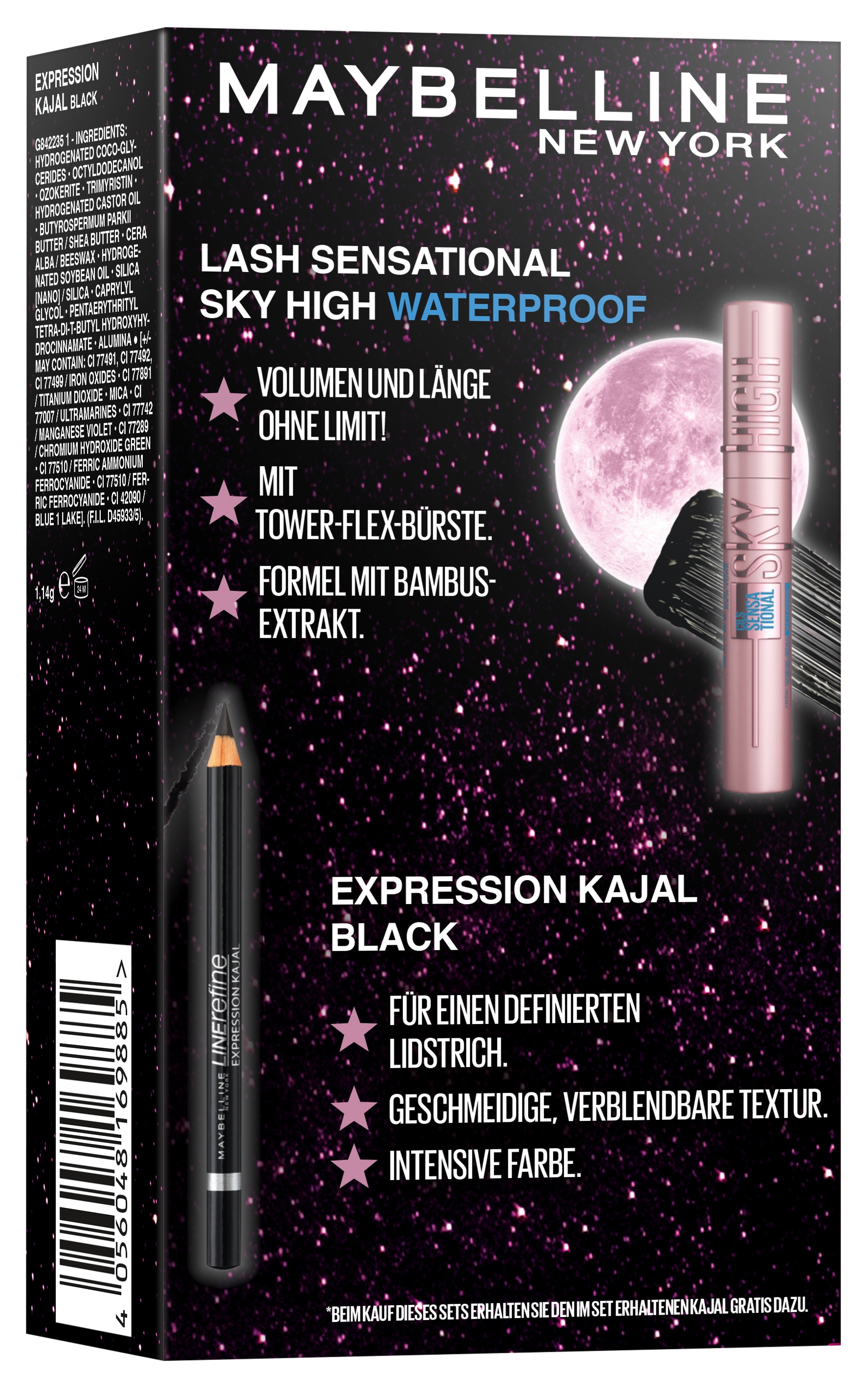 MAYBELLINE NEW YORK Make-up Set »Maybelline New York Xmas Coffret Sky High + Expression Kajal«