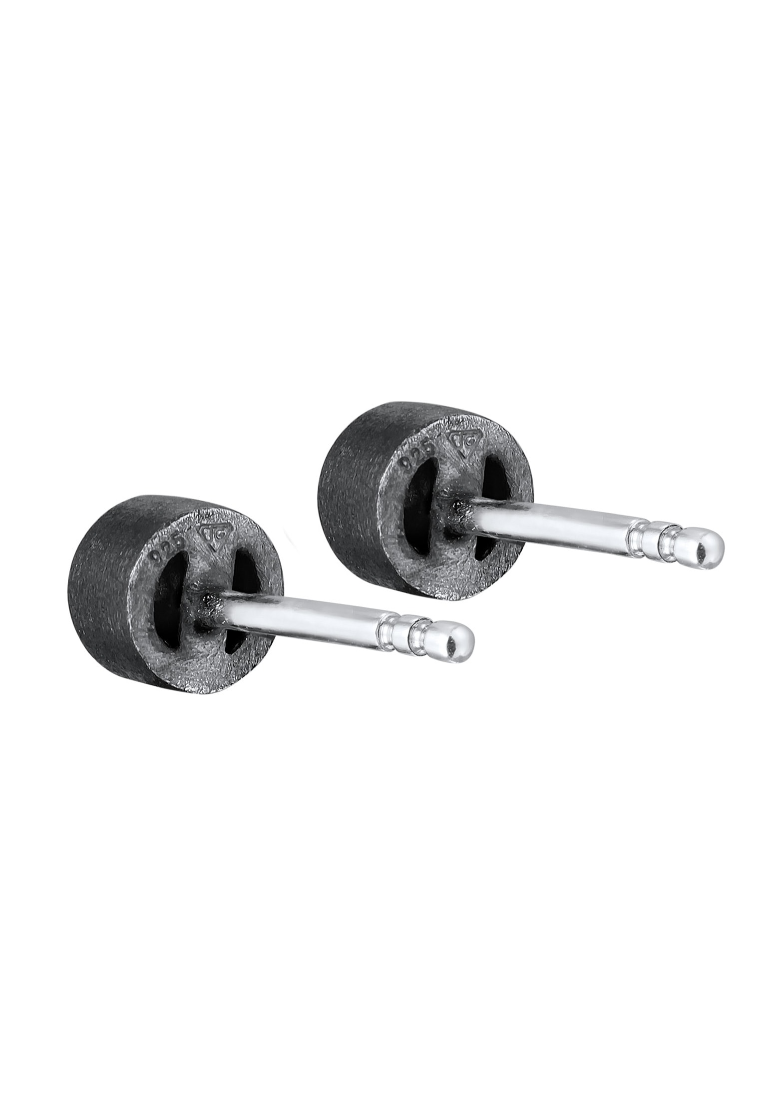 Kuzzoi Paar Ohrstecker »Ohrringe Kristalle Rund Oxidiert Trend Modern 925 Silber«