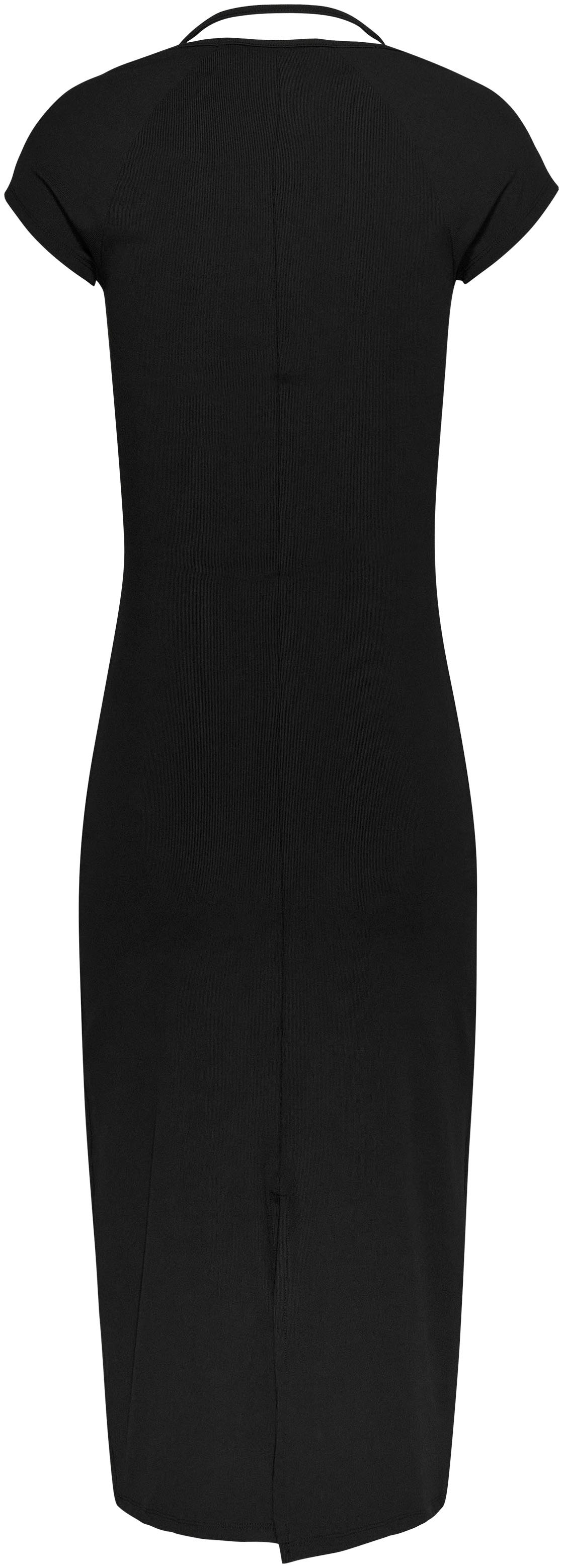 Tommy Jeans Jerseykleid »TJW MIDI BADGE RIB DRESS EXT«, mit Tommy Jeans Flagge