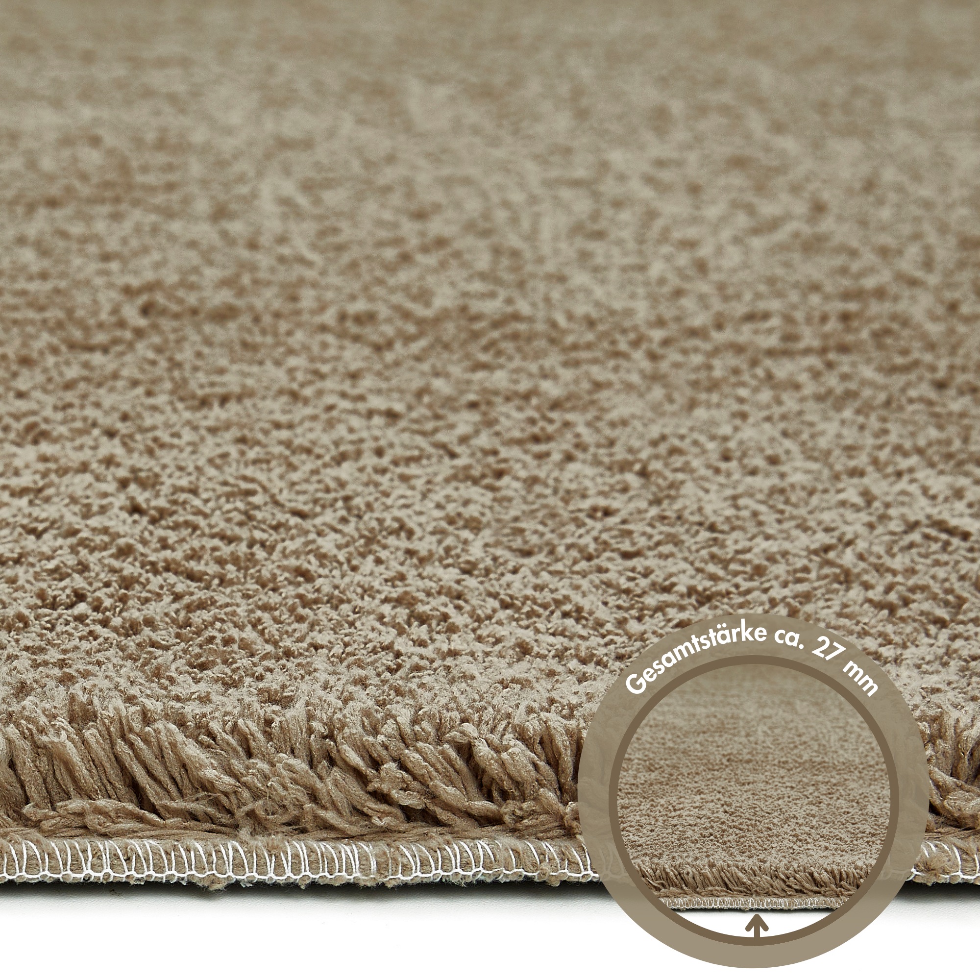 Andiamo Teppich »San Paolo« rechteckig 27 mm Höhe Uni Farben, weiche Qualität, ideal im Wohnzimmer & Schlafzimmer