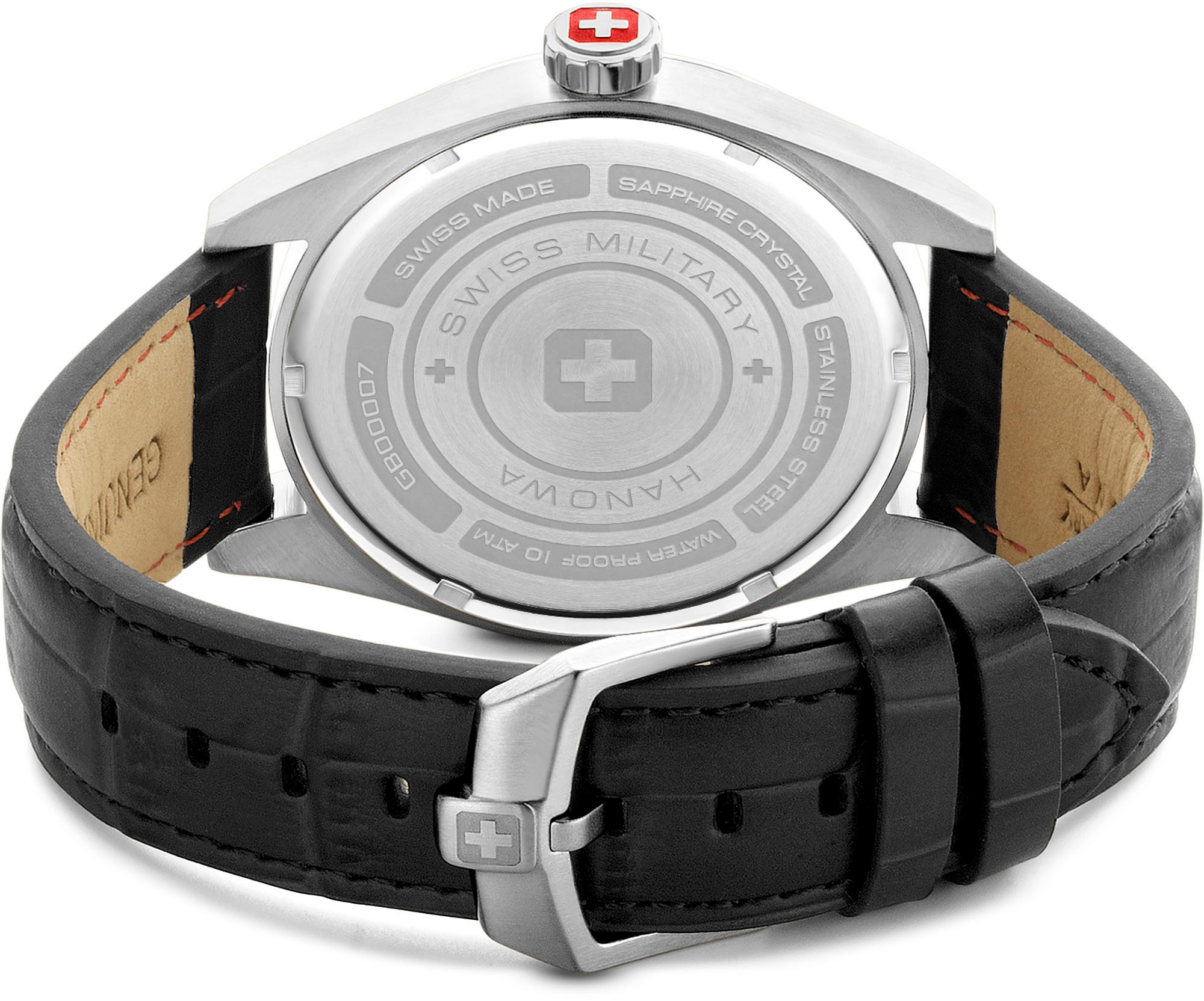 Swiss Military Hanowa Quarzuhr »LYNX, SMWGB0000701«, Armbanduhr, Herrenuhr, Schweizer Uhr, Swiss Made, Datum, Saphirglas