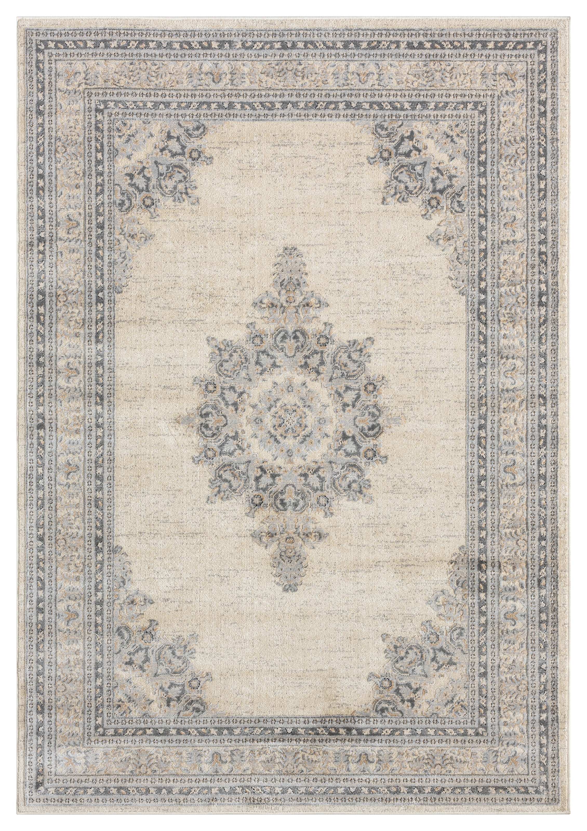 OTTO home Teppich »Banli, Vintage-Look, Orient-Optik« rechteckig 9 mm Höhe dezenter Glanz, Schrumpf-Garn-Effekt, Wohnzimmer, Schlafzimmer