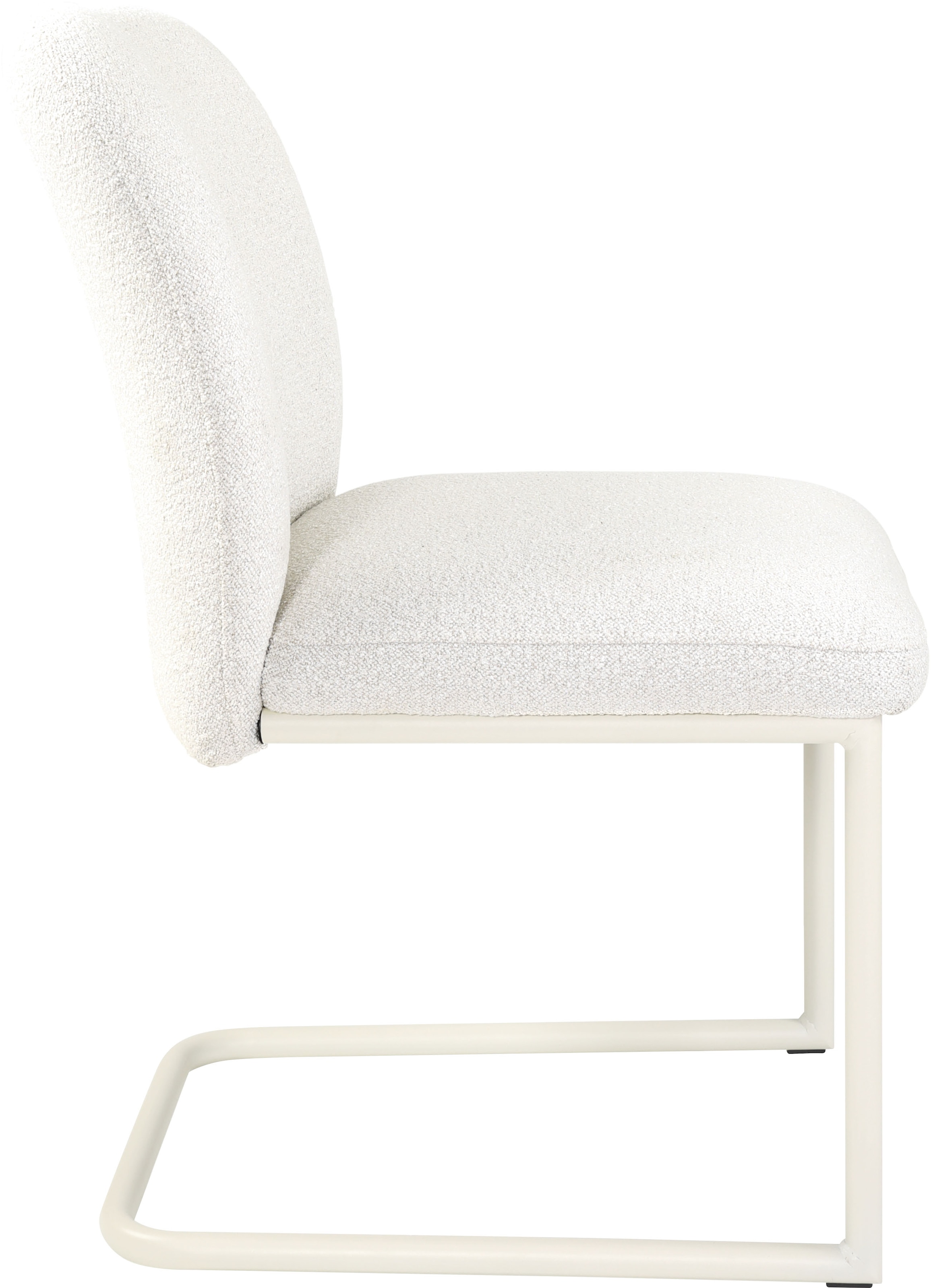 TOM TAILOR HOME Freischwinger »PEBBLE CHAIR«, (Set), 2 St., Webstoff Bouclé, Esszimmerstuhl, Freischwinger, 140 kg belastbar, Rundrohrgestell