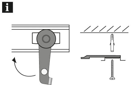 GARDINIA Gardinenstangenhalter »Deckenträger«, (2 St.), Serie Aluminiumschiene 13 mm