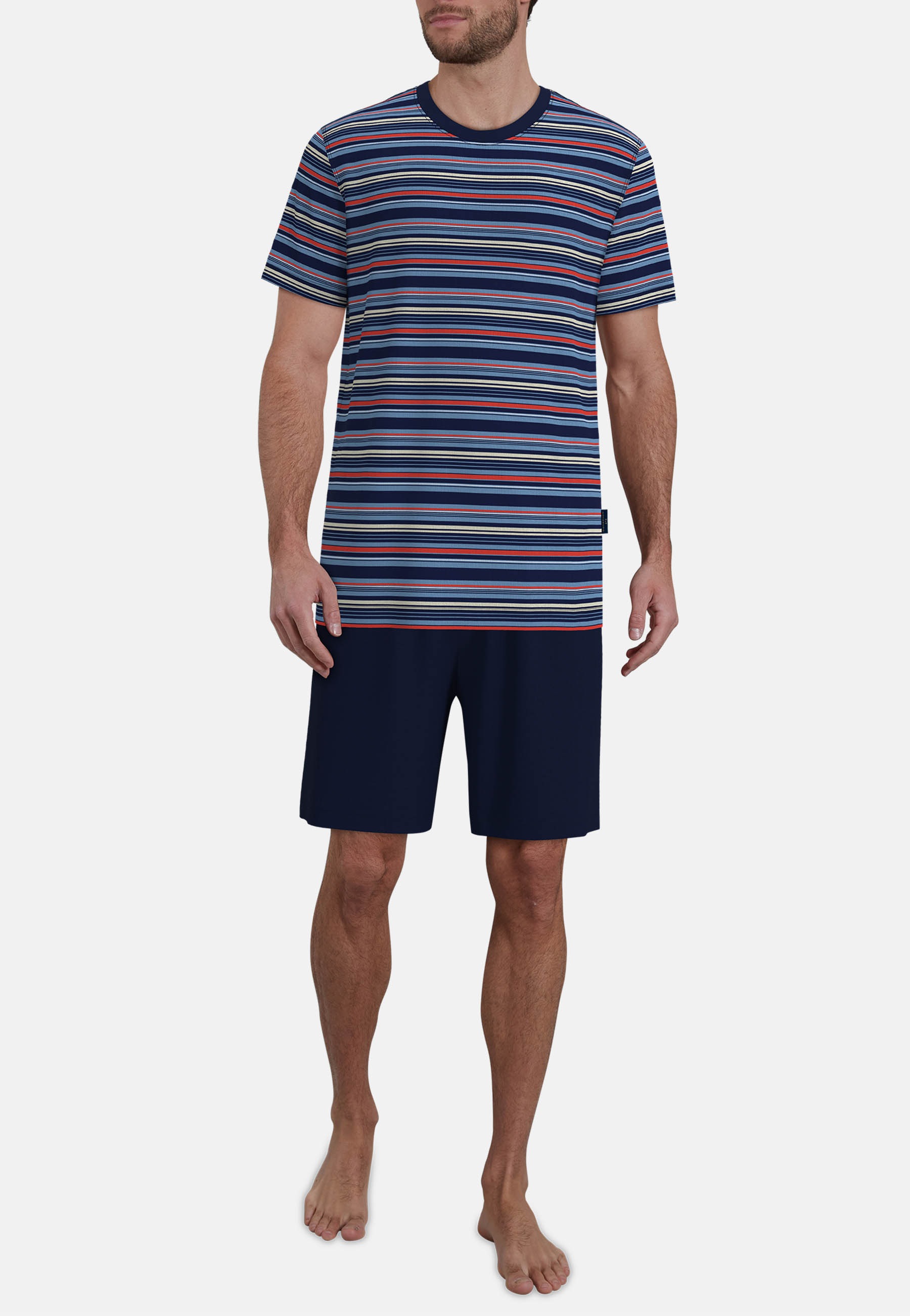 GÖTZBURG Shorty »Glasgow« gestreift, kurz, Rundhalsausschnitt, mit Gesäßtasche, Baumwollmix