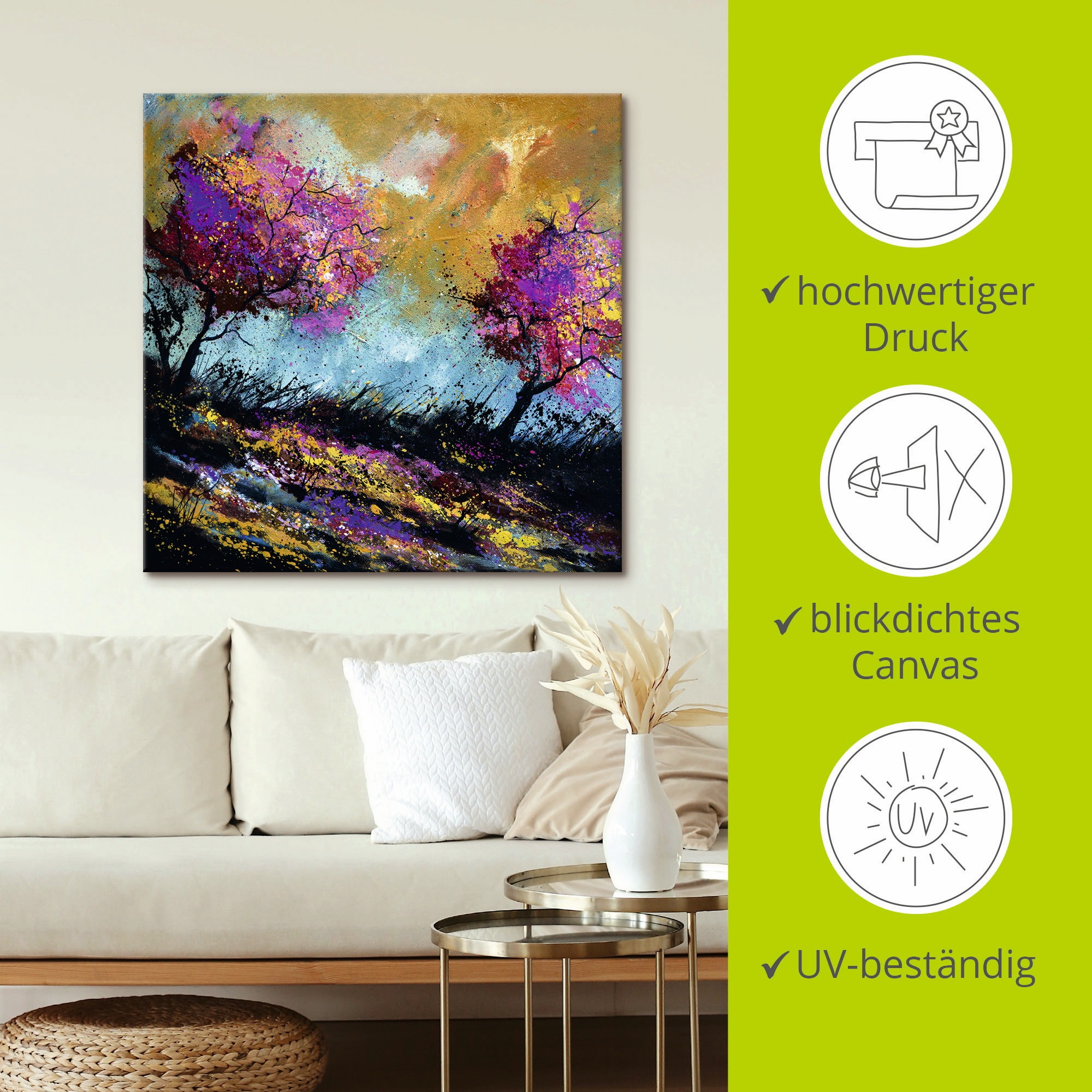 Artland Leinwandbild »Herbst-Eichen« Wiesen & Bäume 1 Stk. tlg. auf Keilrahmen gespannt