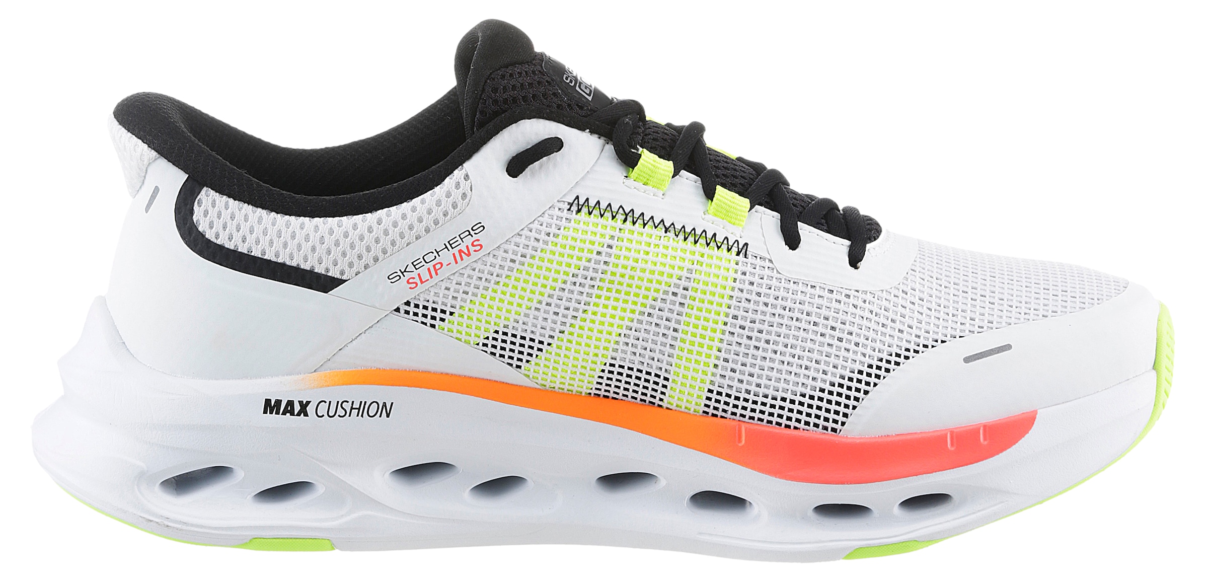 Skechers Slip-On Sneaker »MAX CUSHIONING GLIDE-STEP«  Slipper, Schlupfschuh, für Maschinenwäsche geeignet, schmale Form