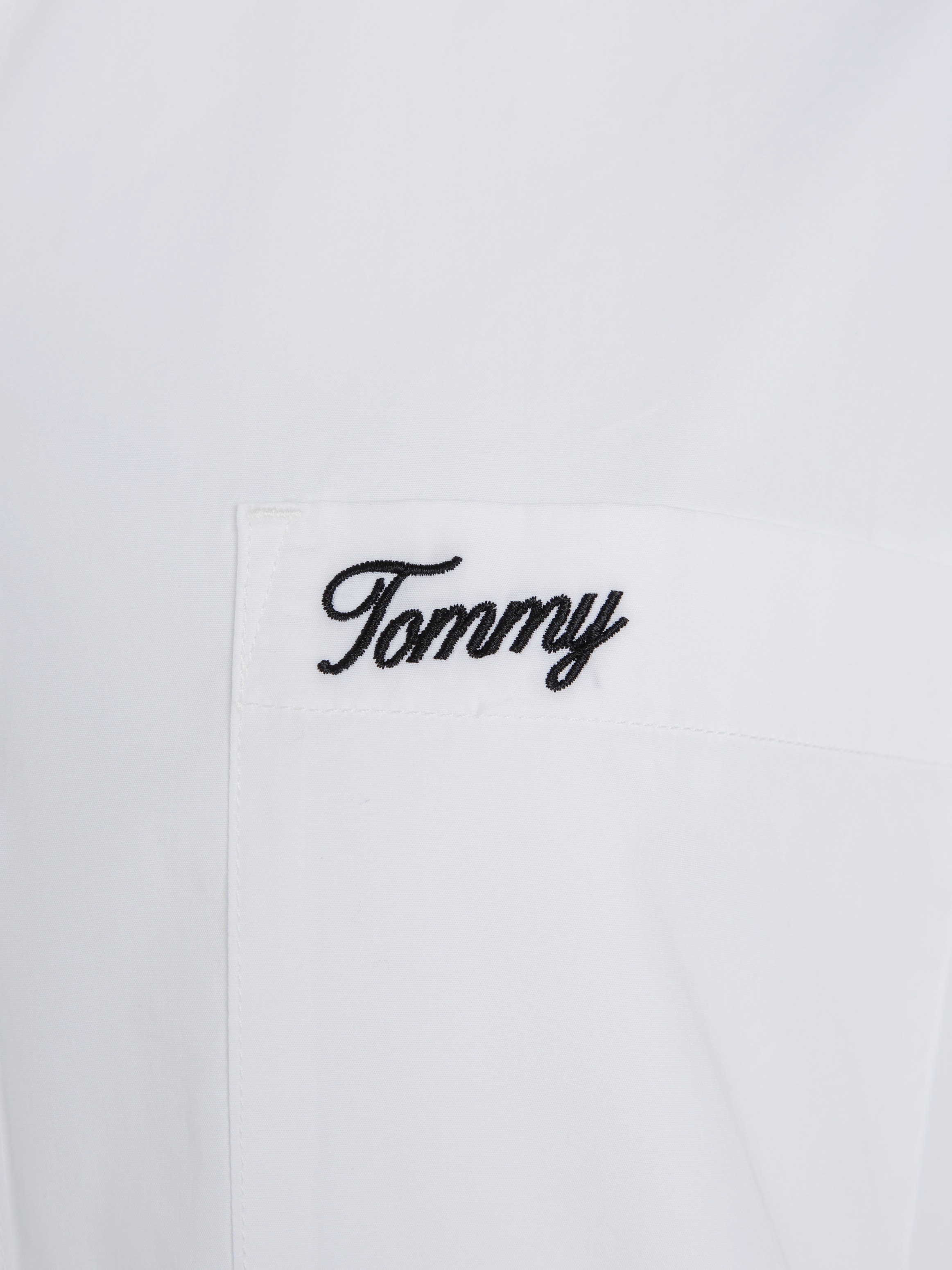 Tommy Jeans Blusentop »TJW SP OVR SCRIPT SHIRT EXT«, Mit Tommy Jeans Logo-Schriftzug