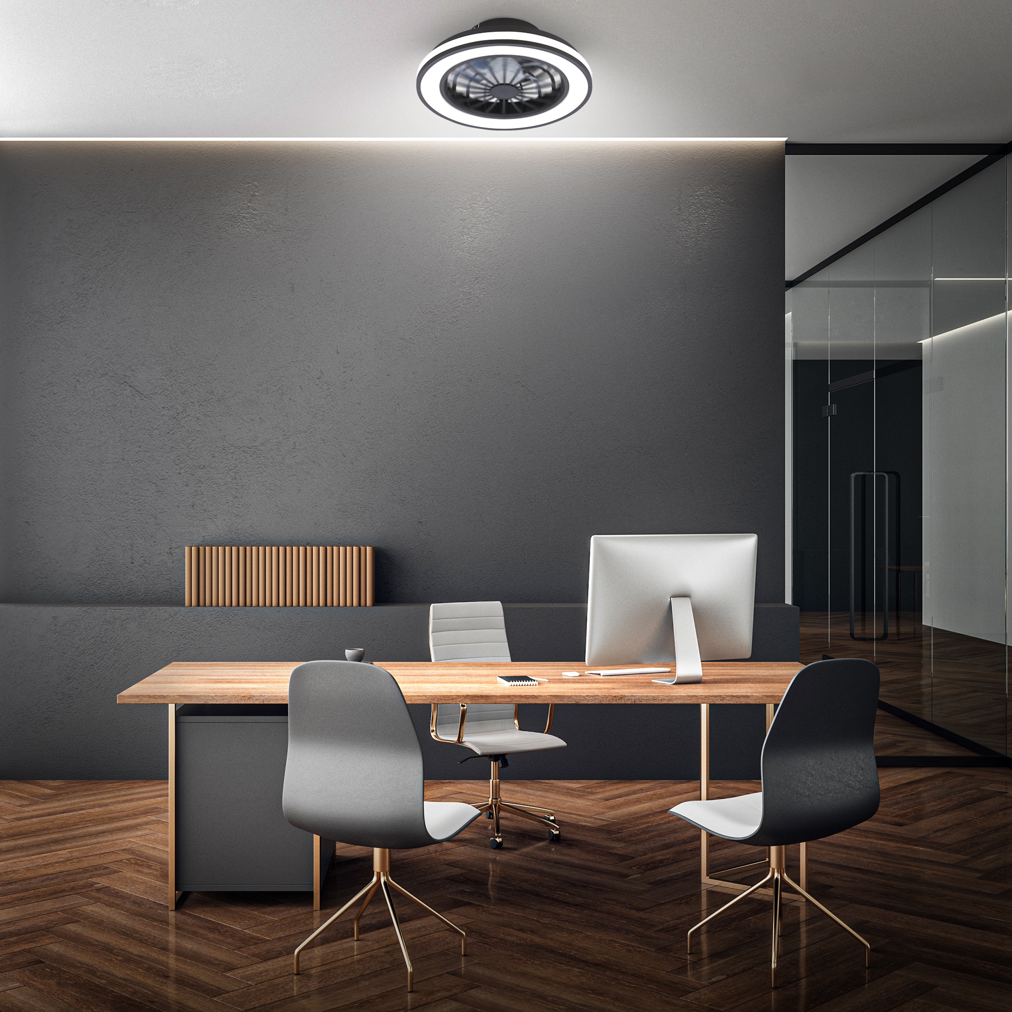 Briloner Leuchten LED Deckenleuchte »VENTURO« LED-Board 1 Stk. warmweiß - kaltweiß 38 x 14 cm (DxH), Schlafzimmer, Wohnzimmer, Esszimmer, Flur, Küche