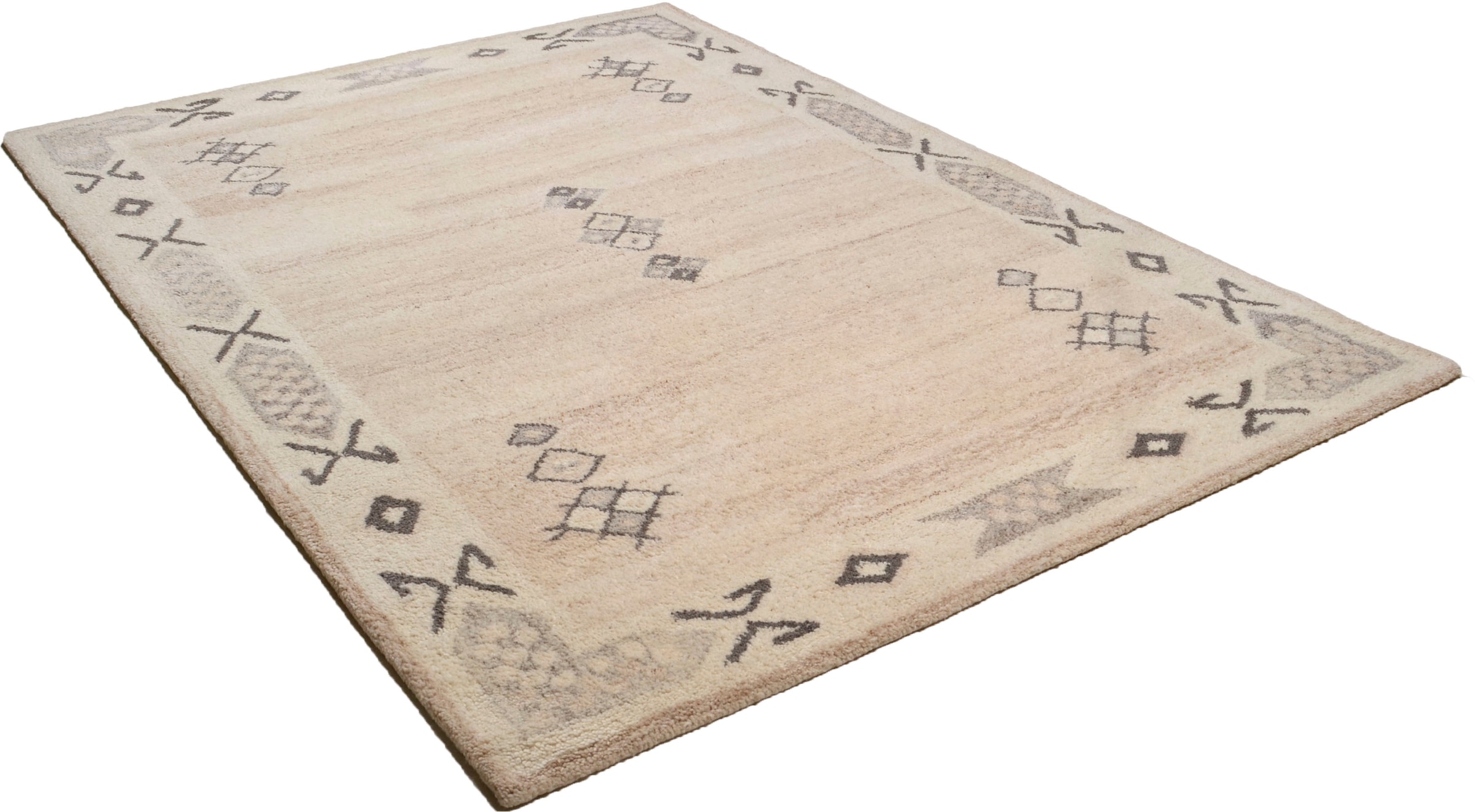 THEKO Wollteppich »Royal Berber« rechteckig 18 mm Höhe Berber Optik, reine Wolle, ideal im Wohnzimmer & Schlafzimmer