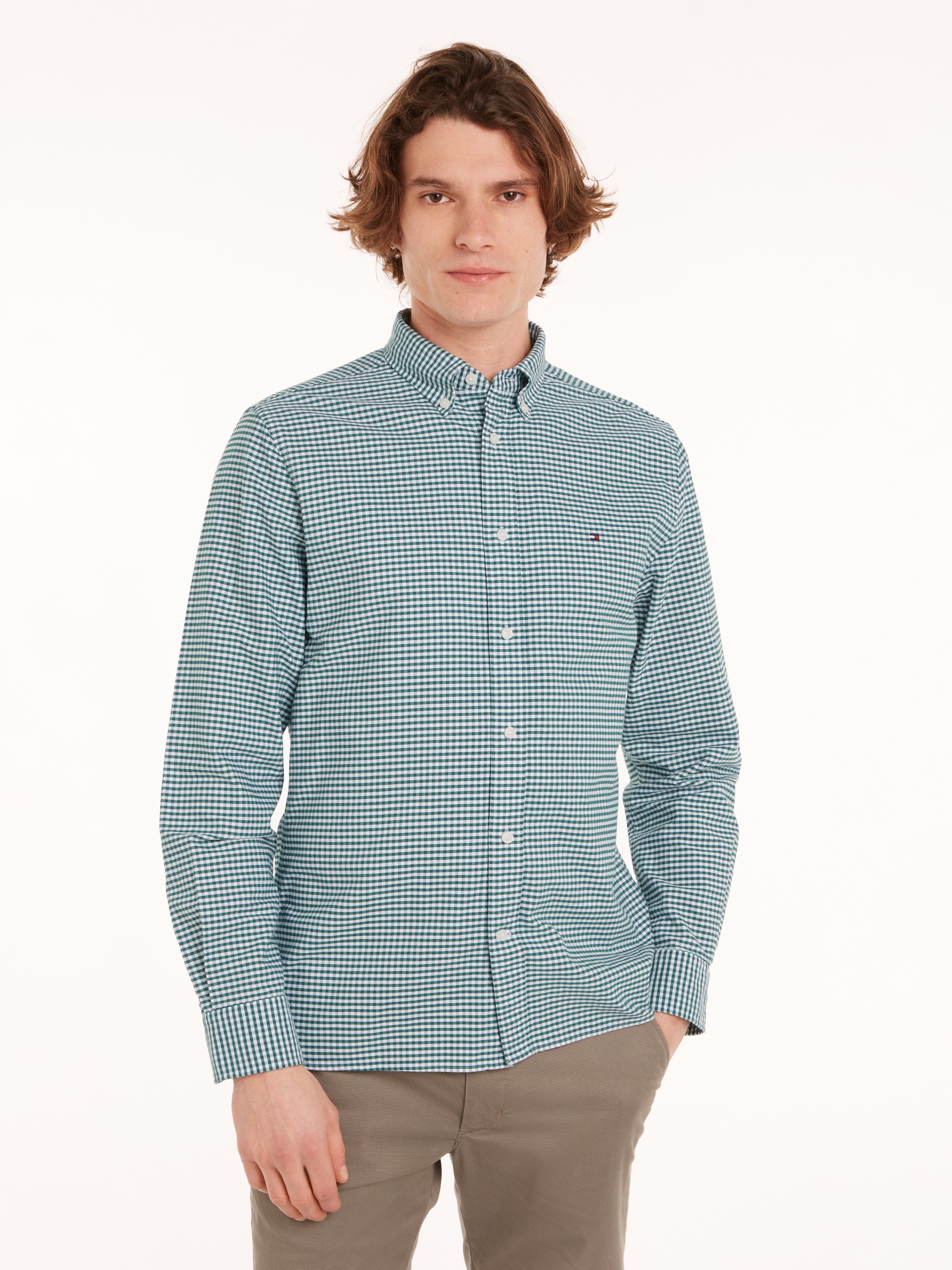 Tommy Hilfiger Langarmhemd »HERITAGE OXFORD GINGHAM RF SHIRT«, mit modischem Klein-Karomuster