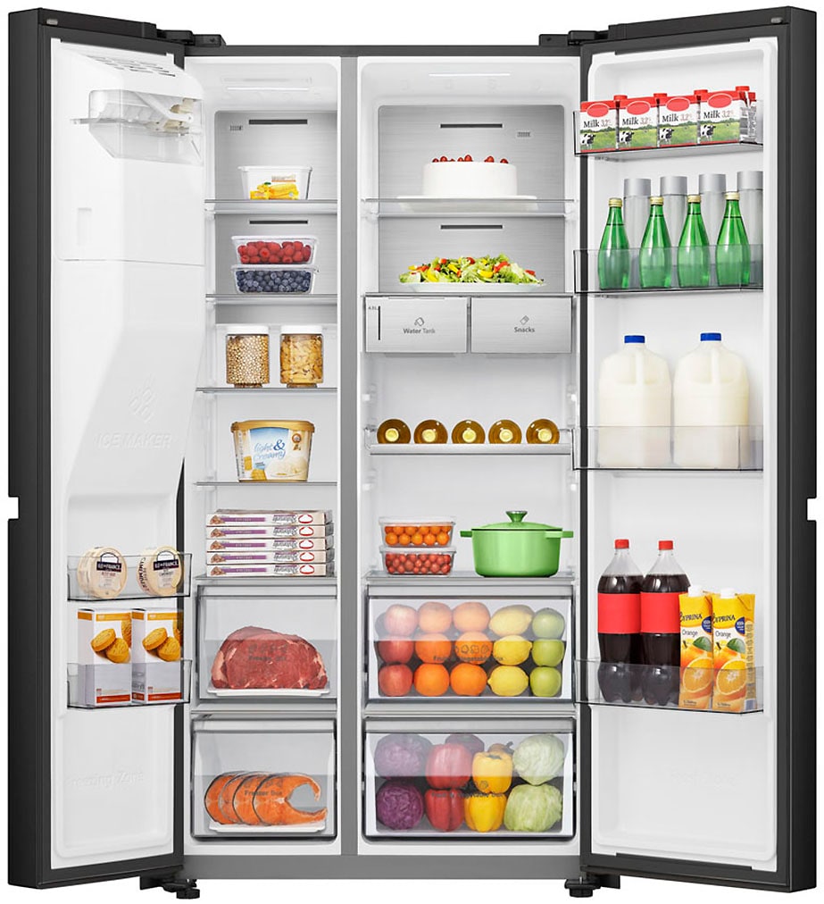 Hisense Side-by-Side »RS818N4TFC« 179 cm hoch 91 cm breit MetalCooling, No Frost Plus, mit Wassertank, Wifi