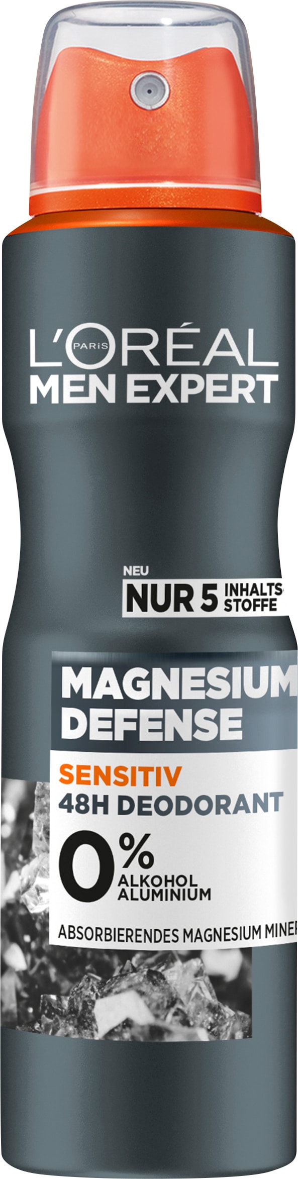 L'ORÉAL PARIS MEN EXPERT Deo-Spray »Magnesium Defense«, (Packung, 6 tlg.), mit hoher Zuverlässigkeit