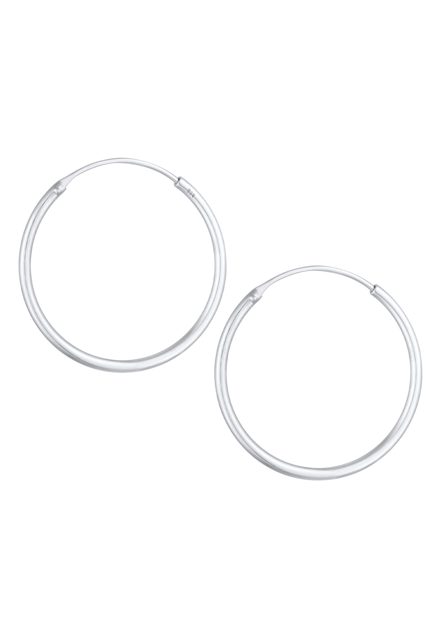 Elli Paar Creolen »Ohrringe Creolen Rund Basic Klassisch 925 Silber«