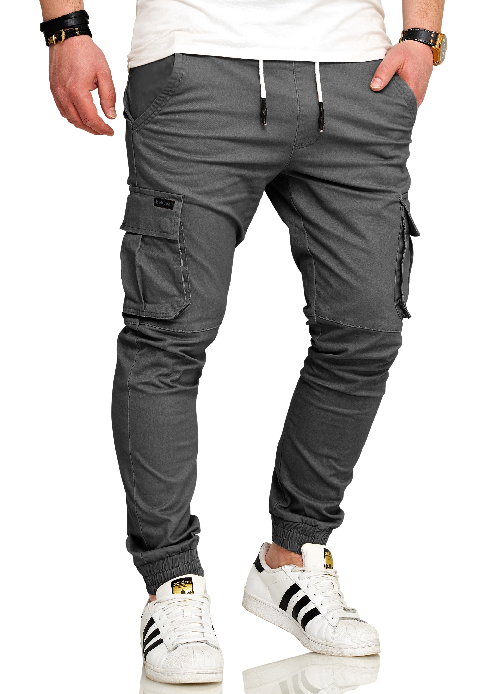 SOULSTAR Cargohose »Freizeithose Jogger-Hose mit elastischem Bund Stoffhose für Herren«  Herren Chino Jogger Jeans Hose Stoffhose Freizeithose