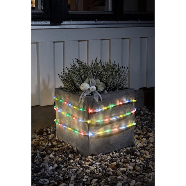 KONSTSMIDE LED-Lichterschlauch »Weihnachtsdeko aussen«, 96 St.-flammig, 6  m, mit Lichtsensor und 6h und 9h Timer, 96 bunte Dioden auf Raten bestellen