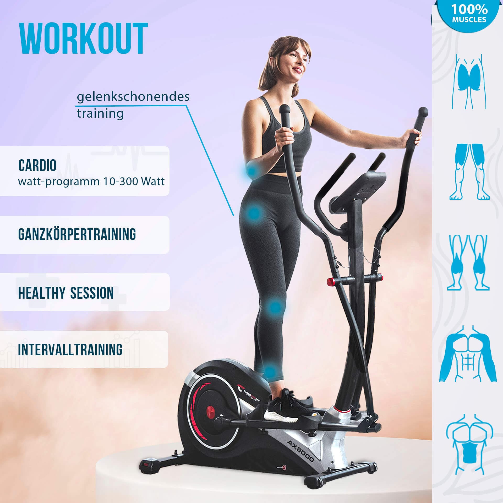 Christopeit Sport® Crosstrainer-Ergometer »AX 8000«