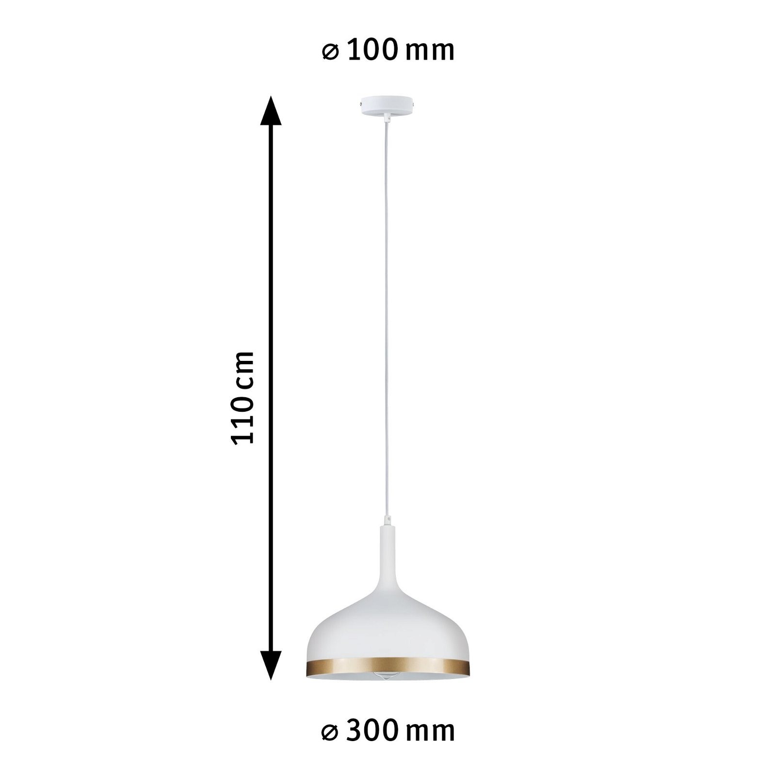 Paulmann Pendelleuchte »Neordic Embla max. 1x20W matt 230V Metall«, 1 flammig, Leuchtmittel E27 | ohne Leuchtmittel, E27