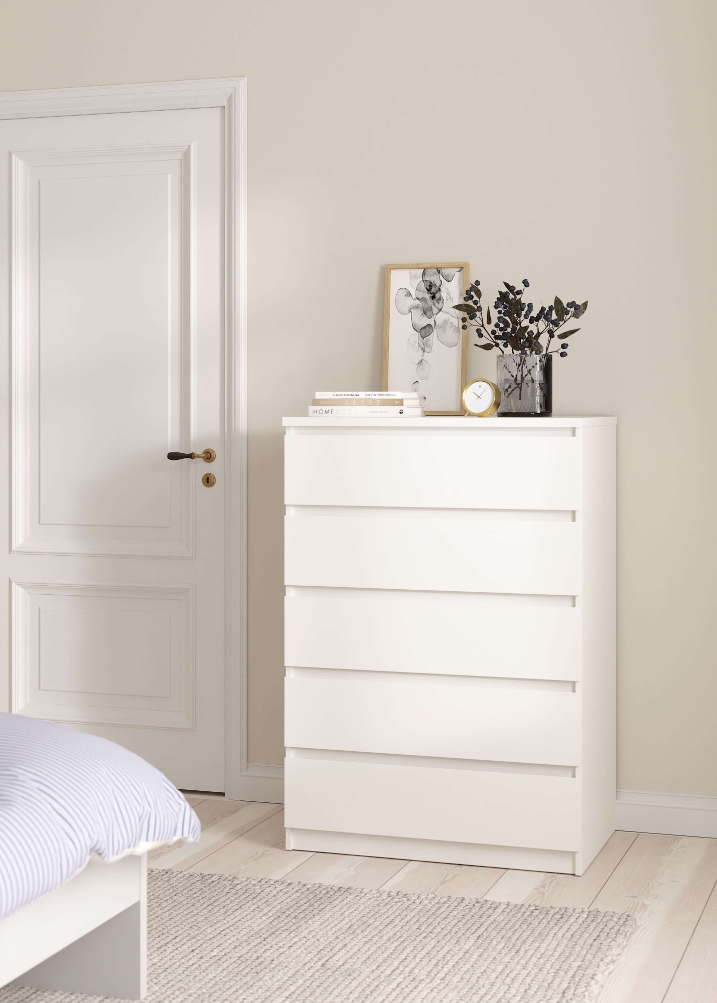 INOSIGN Kommode »Naia, Aufbewahrung, 5 Schubladen, Matt-Optik, grifflose Front« Modern, skandinavisches Design, in mehreren Farben, Hoch