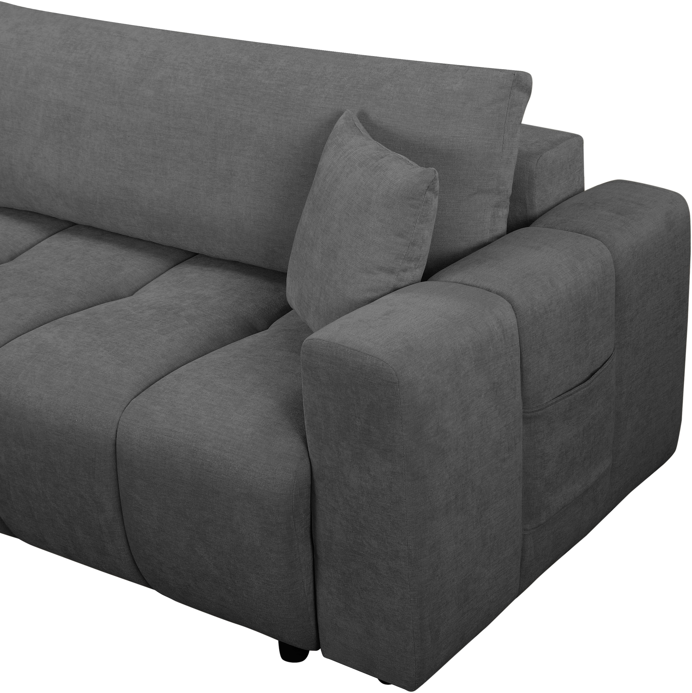 OTTO home Ecksofa »YLVAA L-Form, 241 cm - OTTO. Verlässliche Qualität.« Schlaffunktion (132/200), Bettkasten, Feinstruktur-Bezug