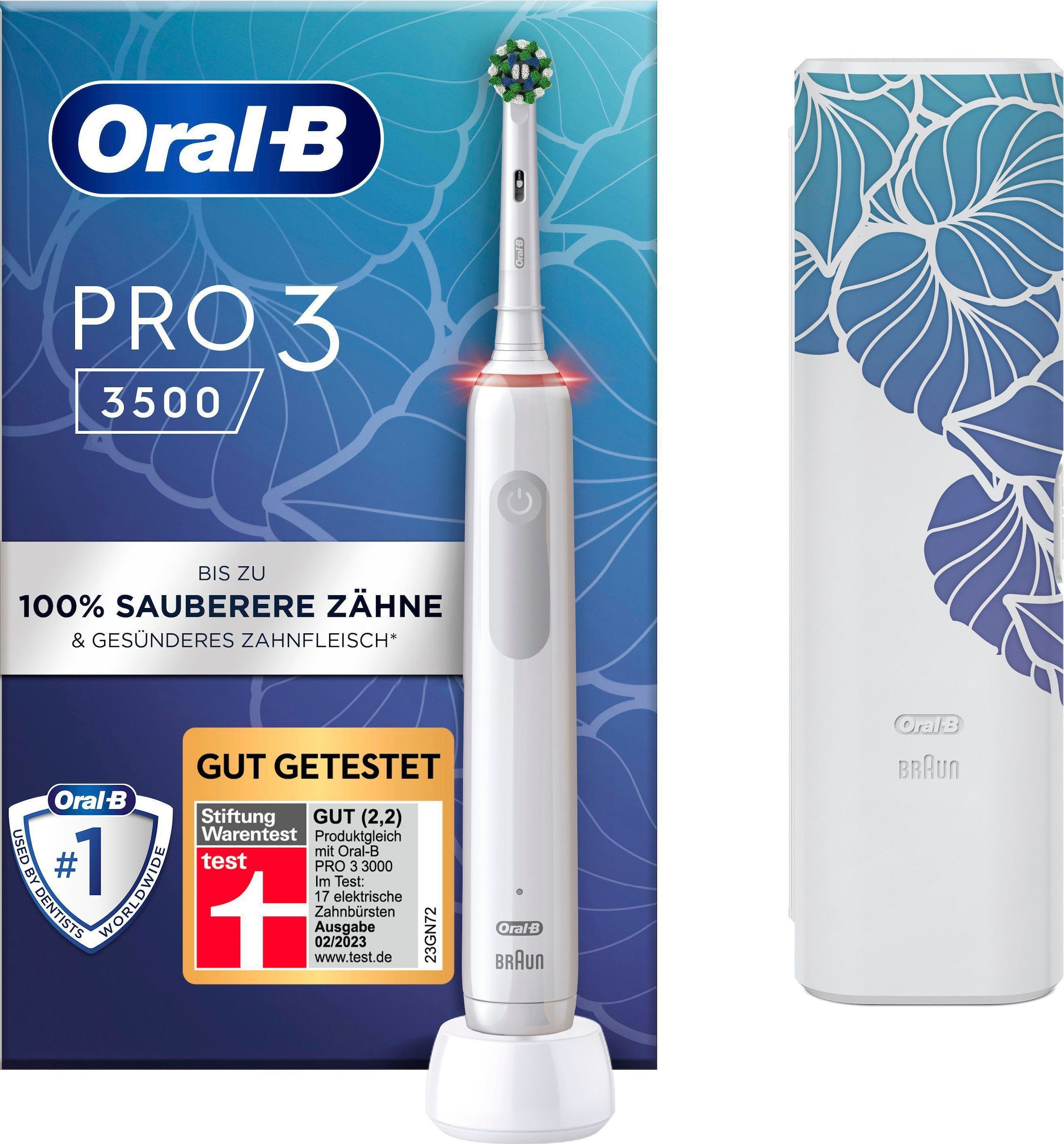 Oral-B Elektrische Zahnbürste »PRO 3 3500«, 1 St. Aufsteckbürsten, 3 Putzmodi