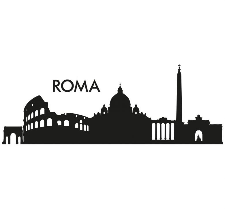 Wandtattoo »XXL Stadt Skyline Roma 120cm«, (1 St.), selbstklebend, entfernbar